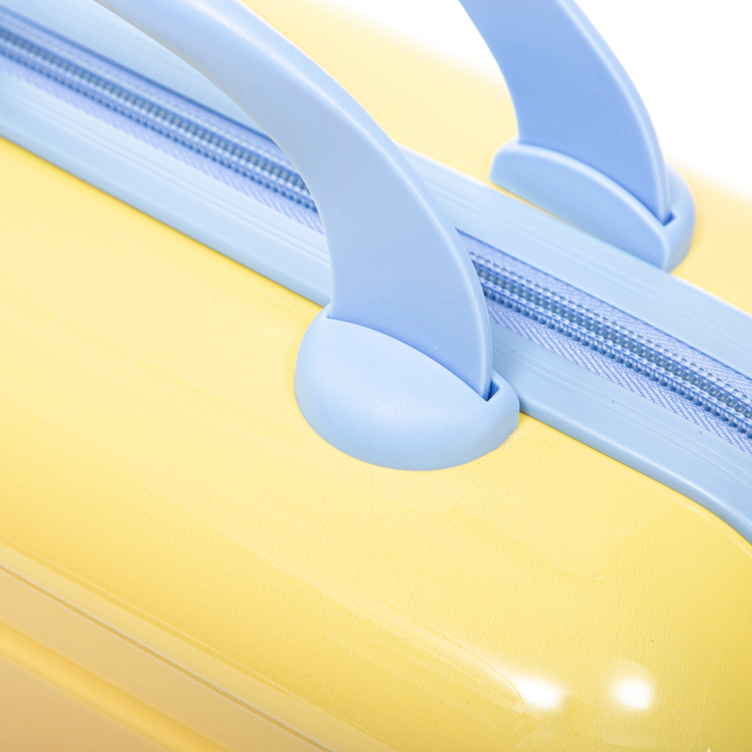 14'/20' 2-Piece PC Spinner Wheel Luggage Set in Gradient Blue Yellow