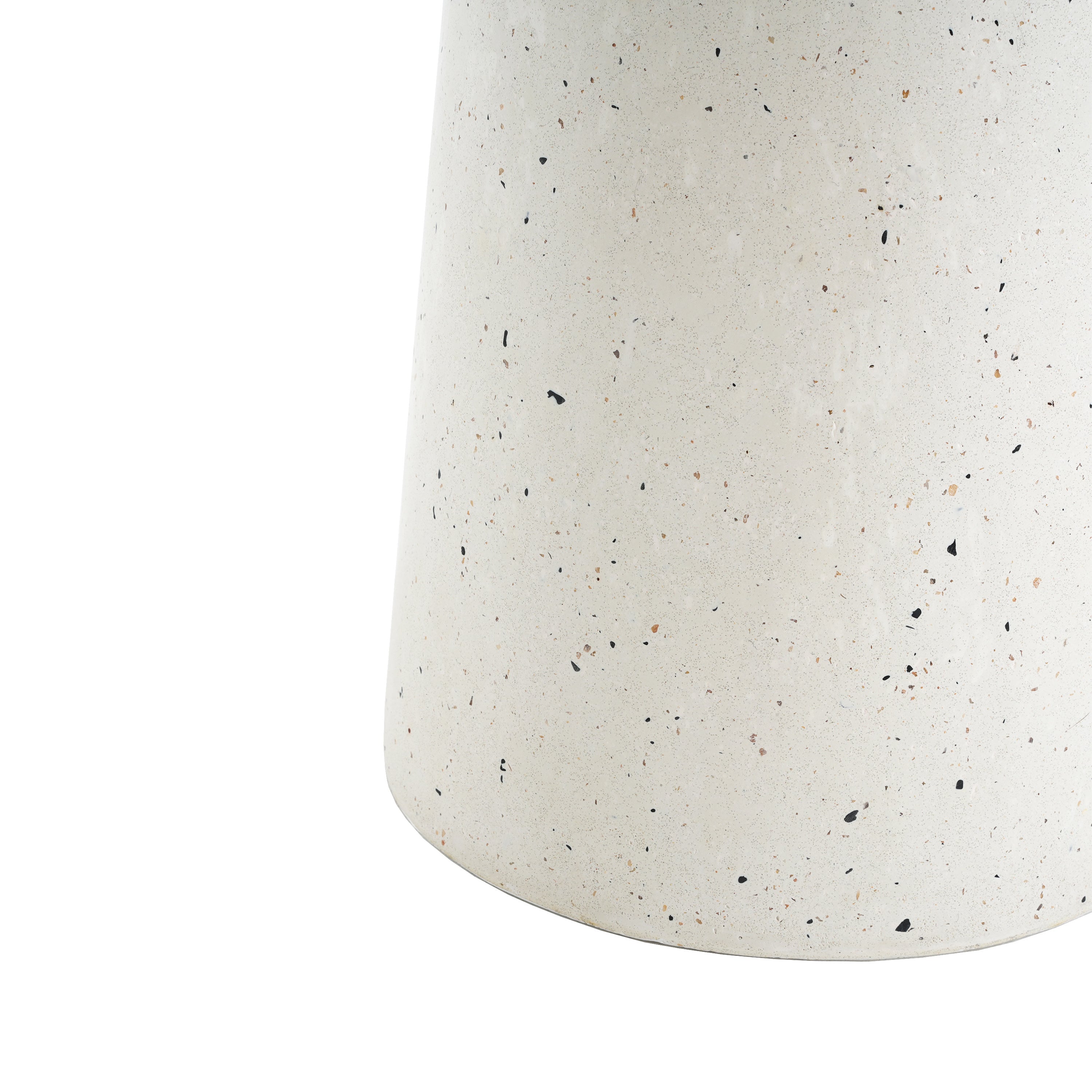 Outdoor 24" H MGO Terrazzo Side Table, White