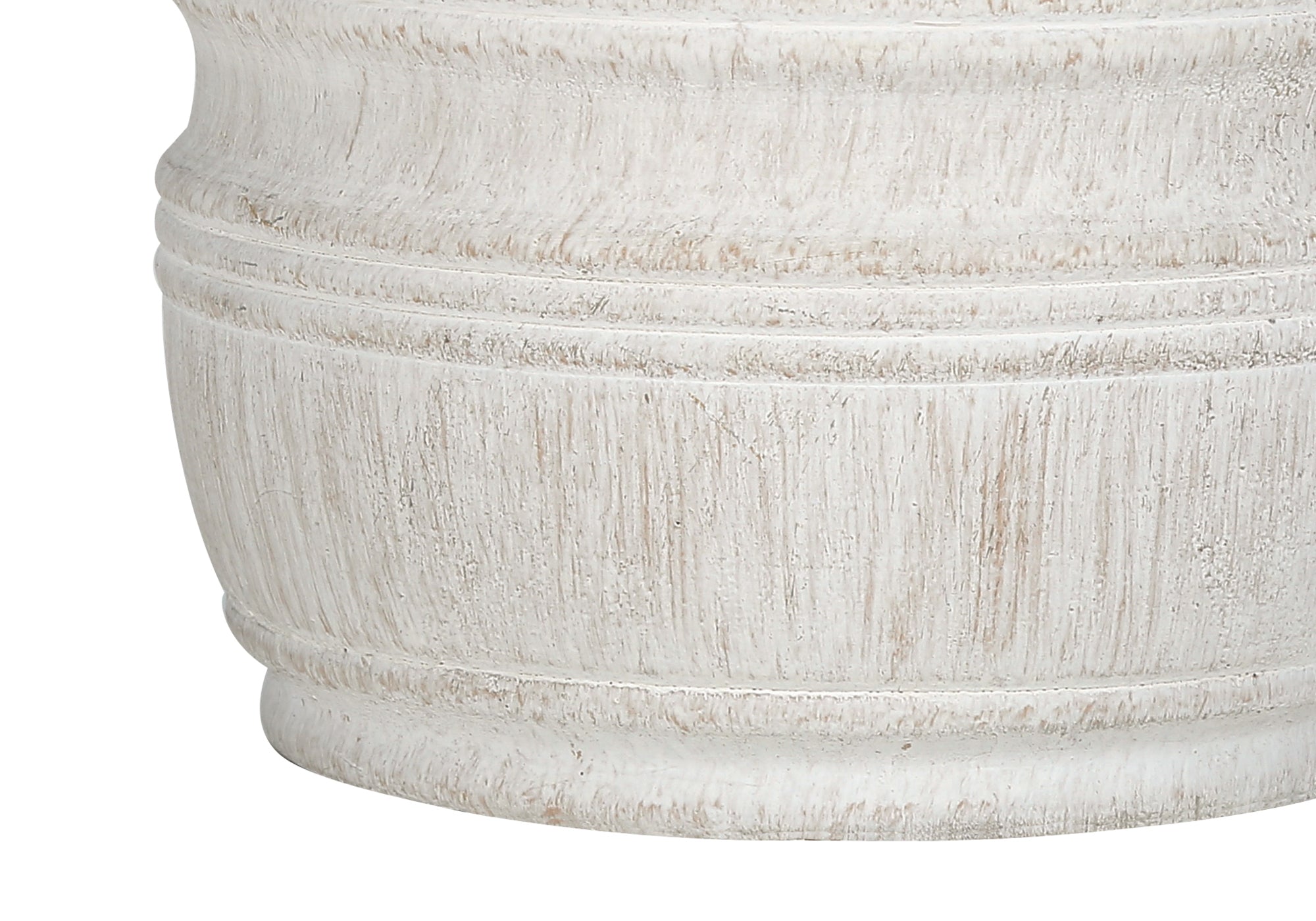 28"h Cream Resin Table Lamp with Ivory Linen Shade