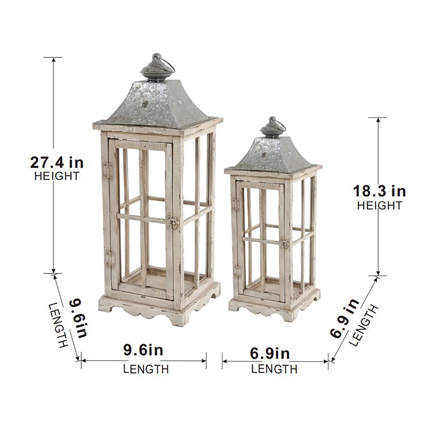 Wooden Candle Lantern Decorative Hurricane Lantern Holder