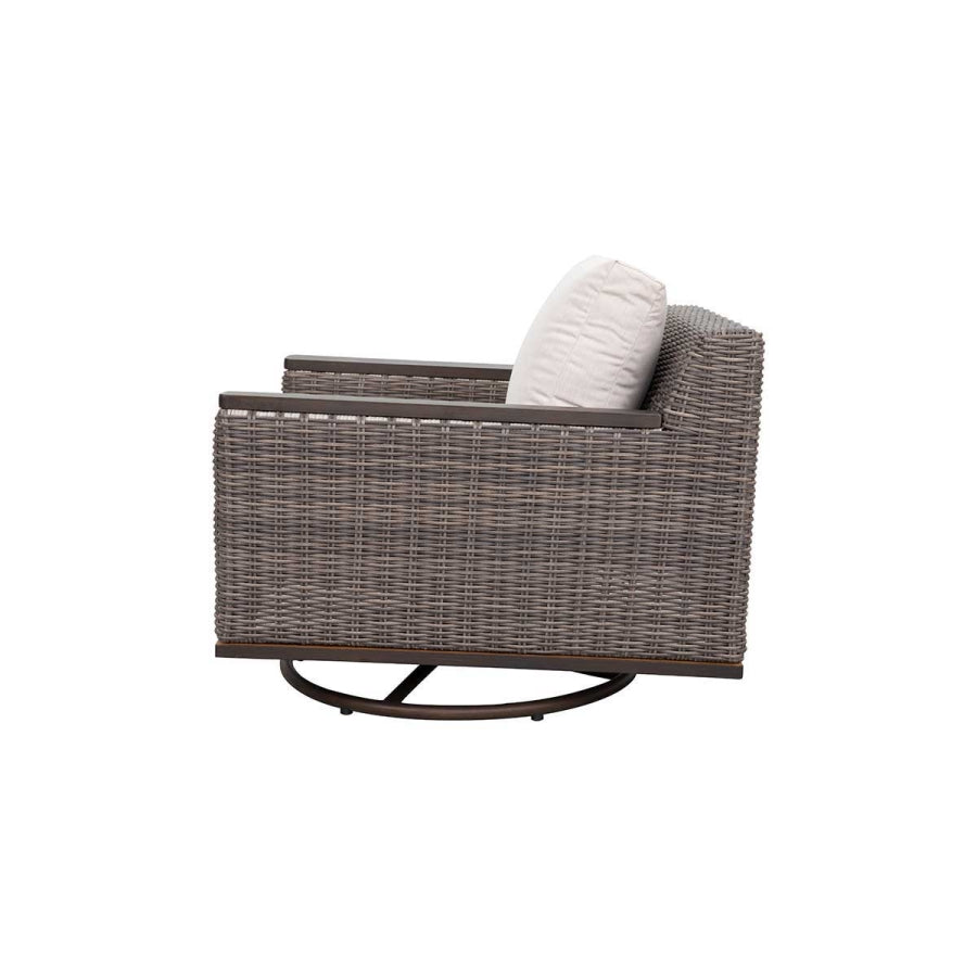 Beaufort 4-Piece Wicker Sofa Set with Swivel Rocking Chairs