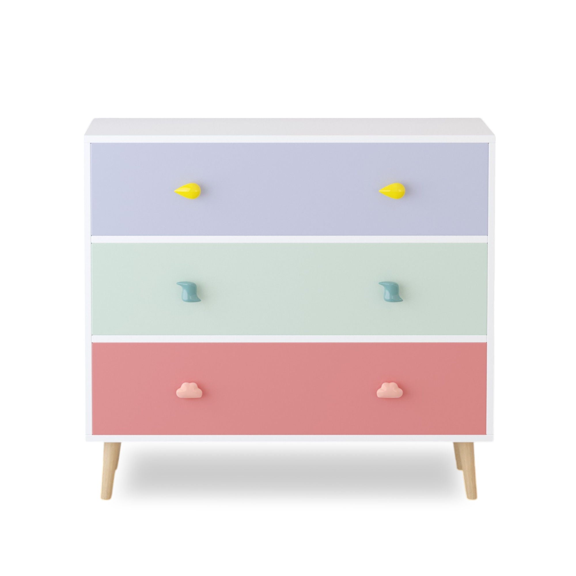 3 Drawer Dresser Storage Cabinet With Anti-Tip Safety