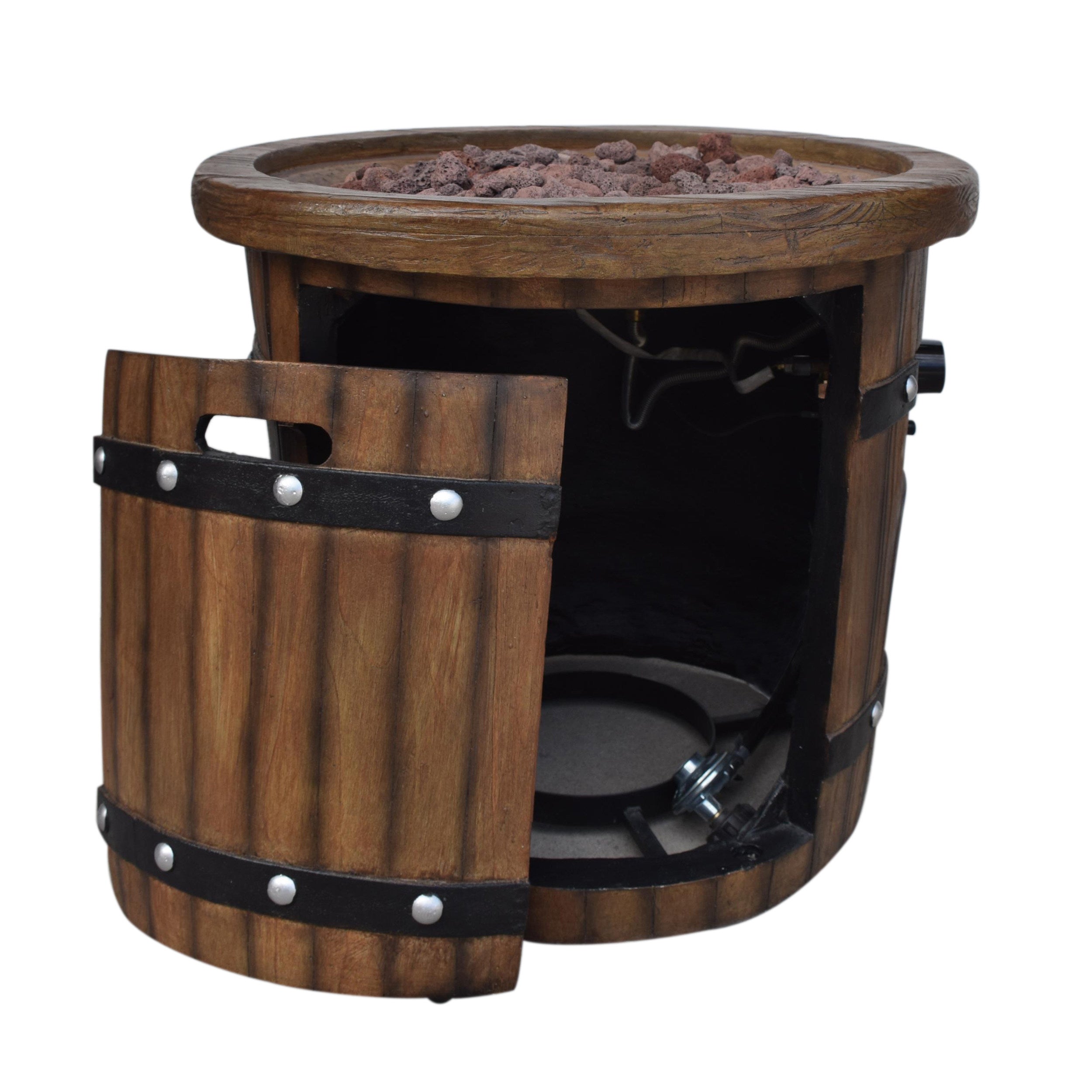 Alora 25-Inch Round 40K BTU Liquid Propance Concrete Fire Pit (SAK88764)