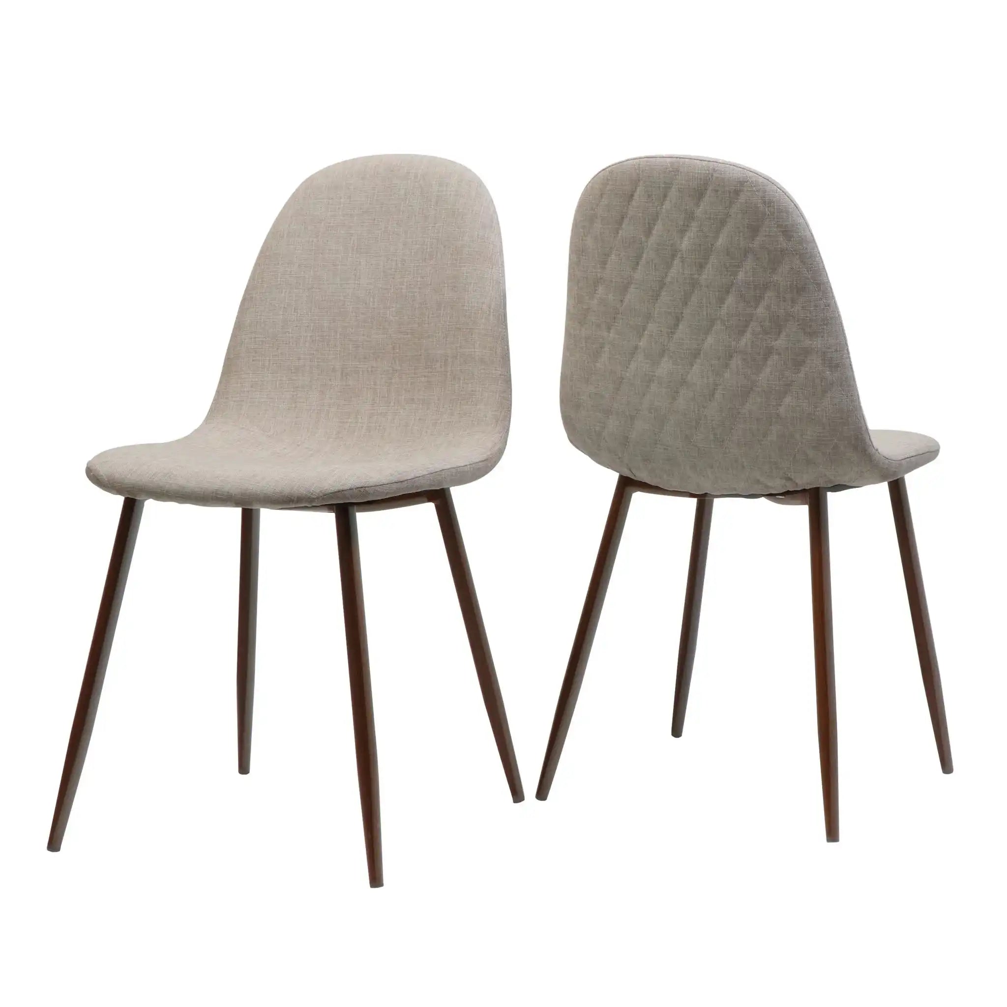 Elegant Dining Chair Set With Fabric Upholstery