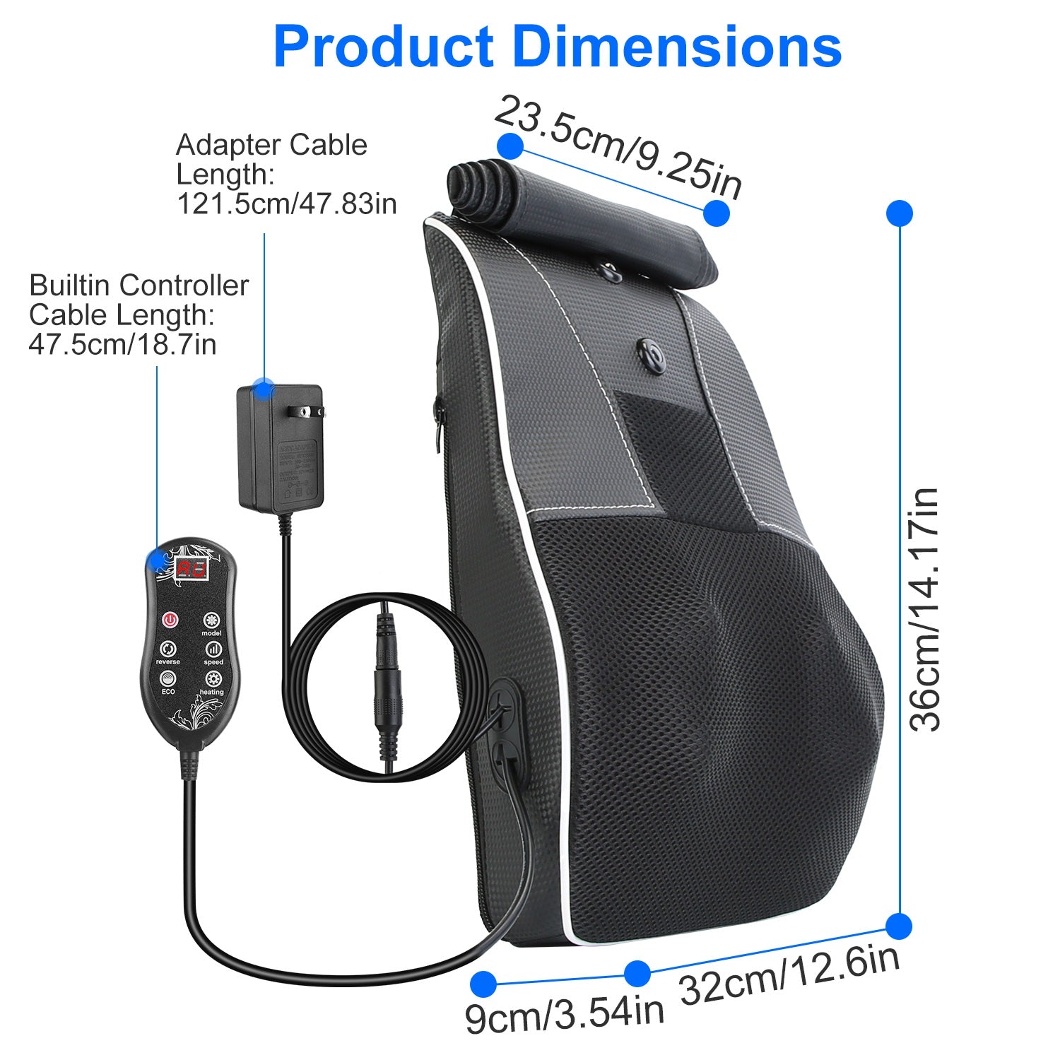 Heated Massage Pillow for Full Body Relief