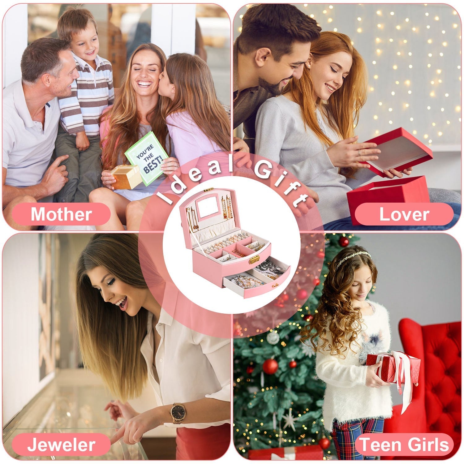 2-Layer Jewelry Box for Women Girls