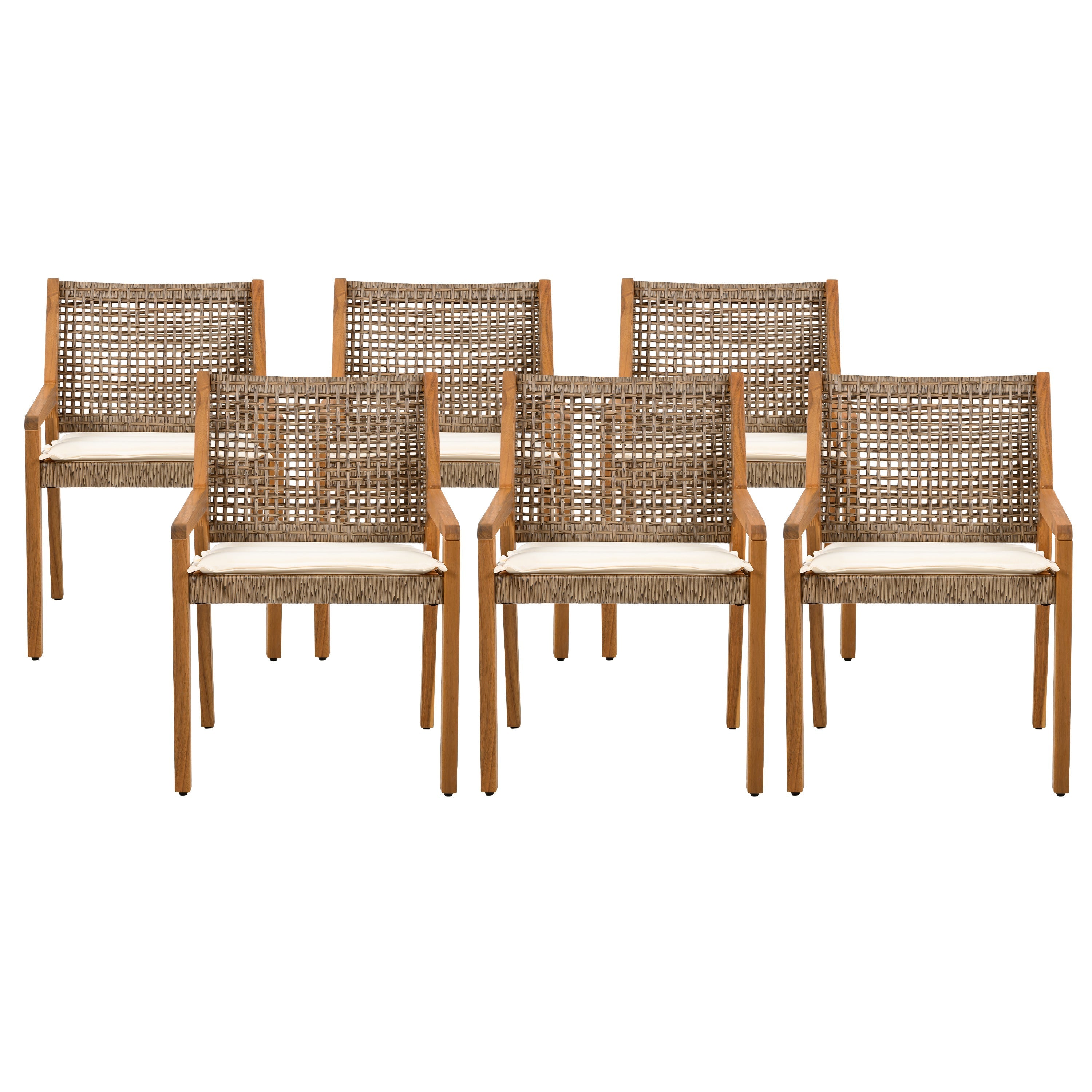 Outdoor Dining Set – Acacia Wood Stamford Table & Wicker Chairs