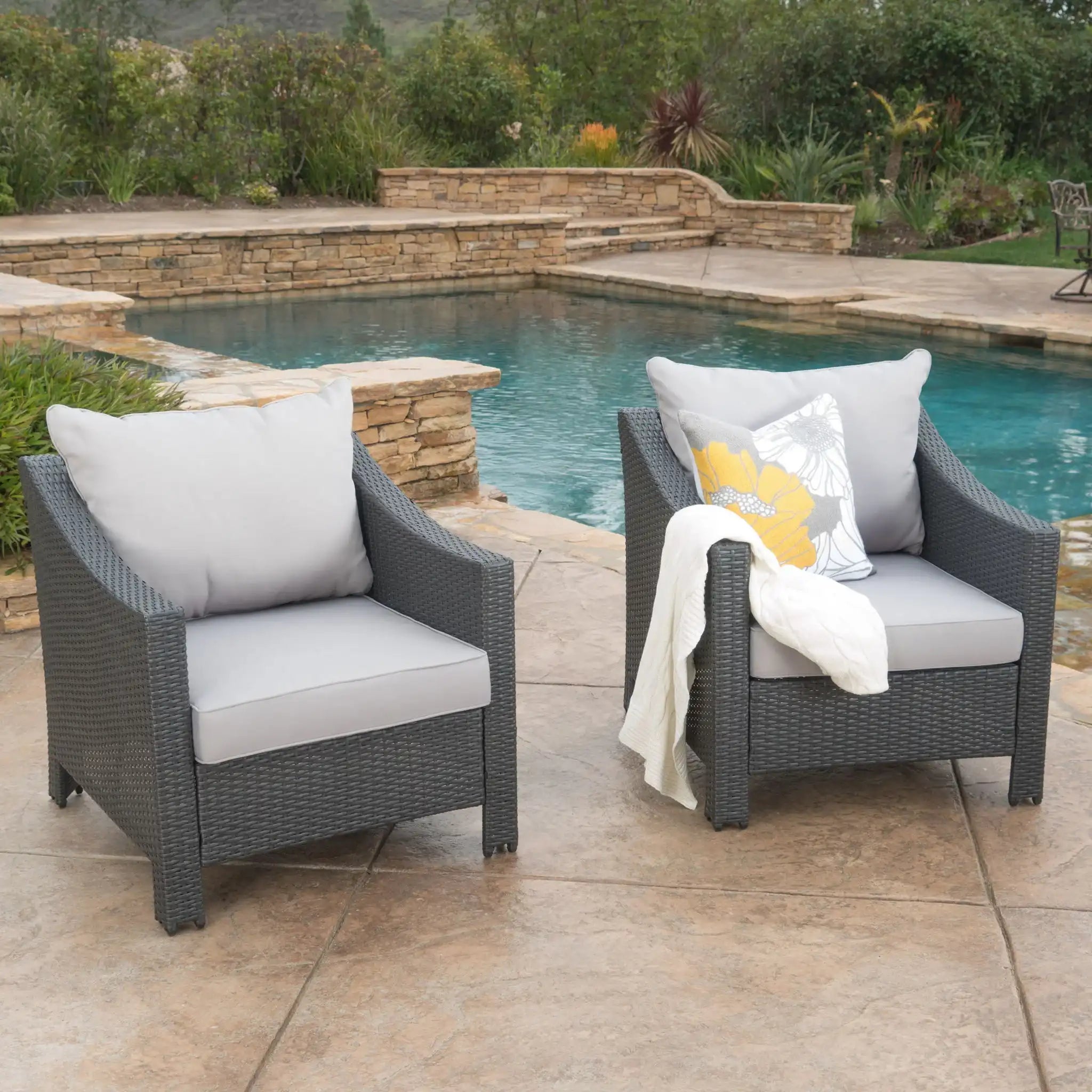 Antibes Armchair With Water Resistant Cushions Set of 2