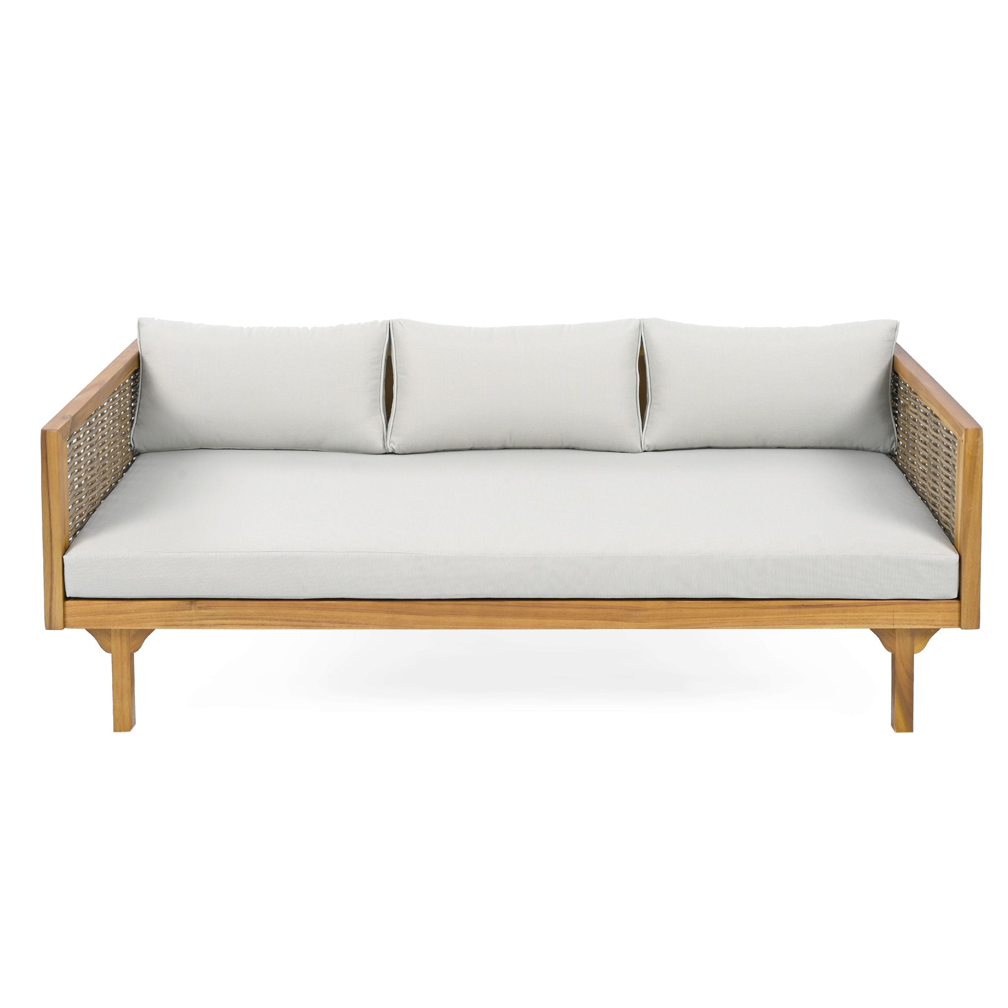Claremont 3 Seater Daybed Teak Acacia Wood Water Resistant Cushions