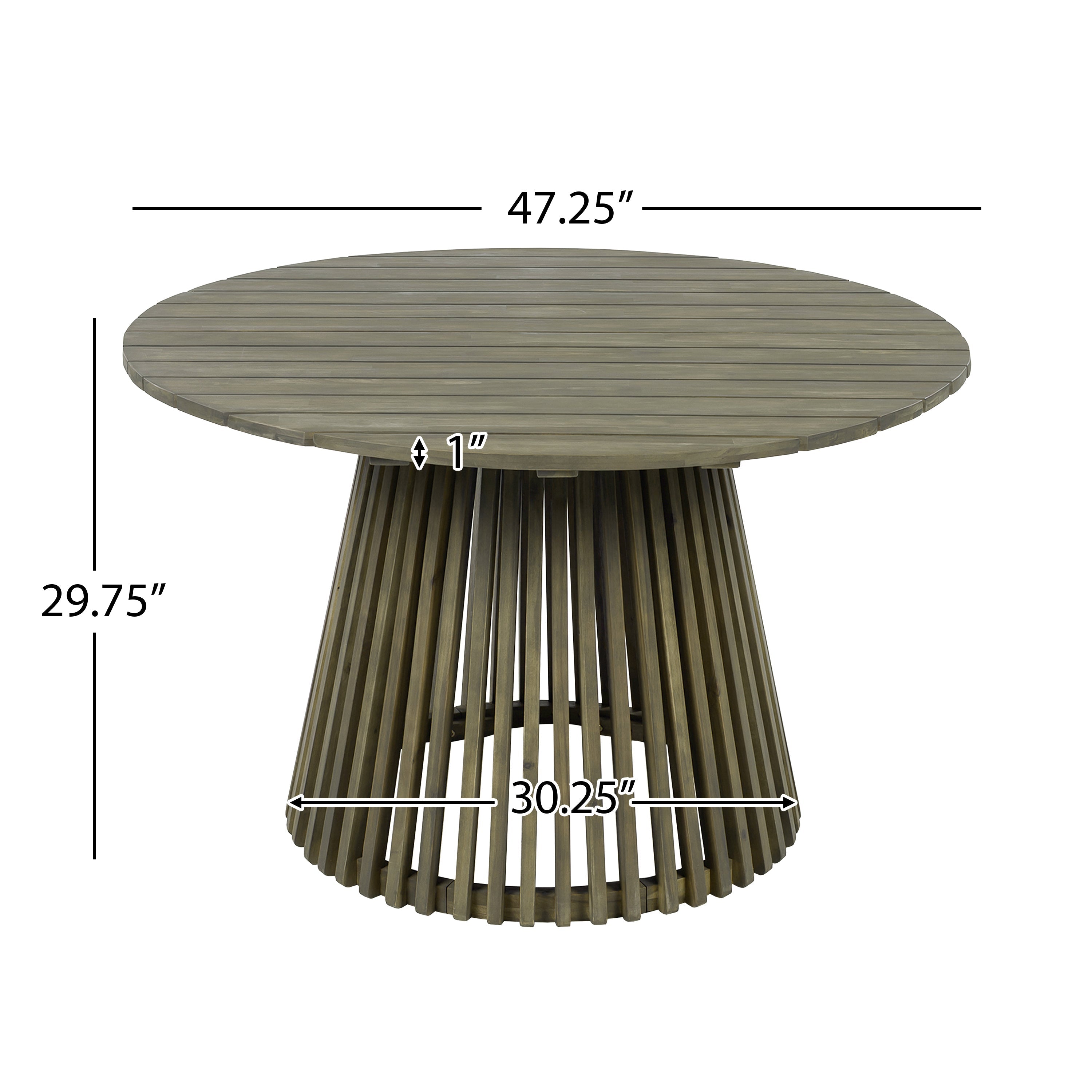 Patio Set Outdoor Acacia Wood Furniture Sets - Modern Club Chair Conversation Sets with Patio Dining Table