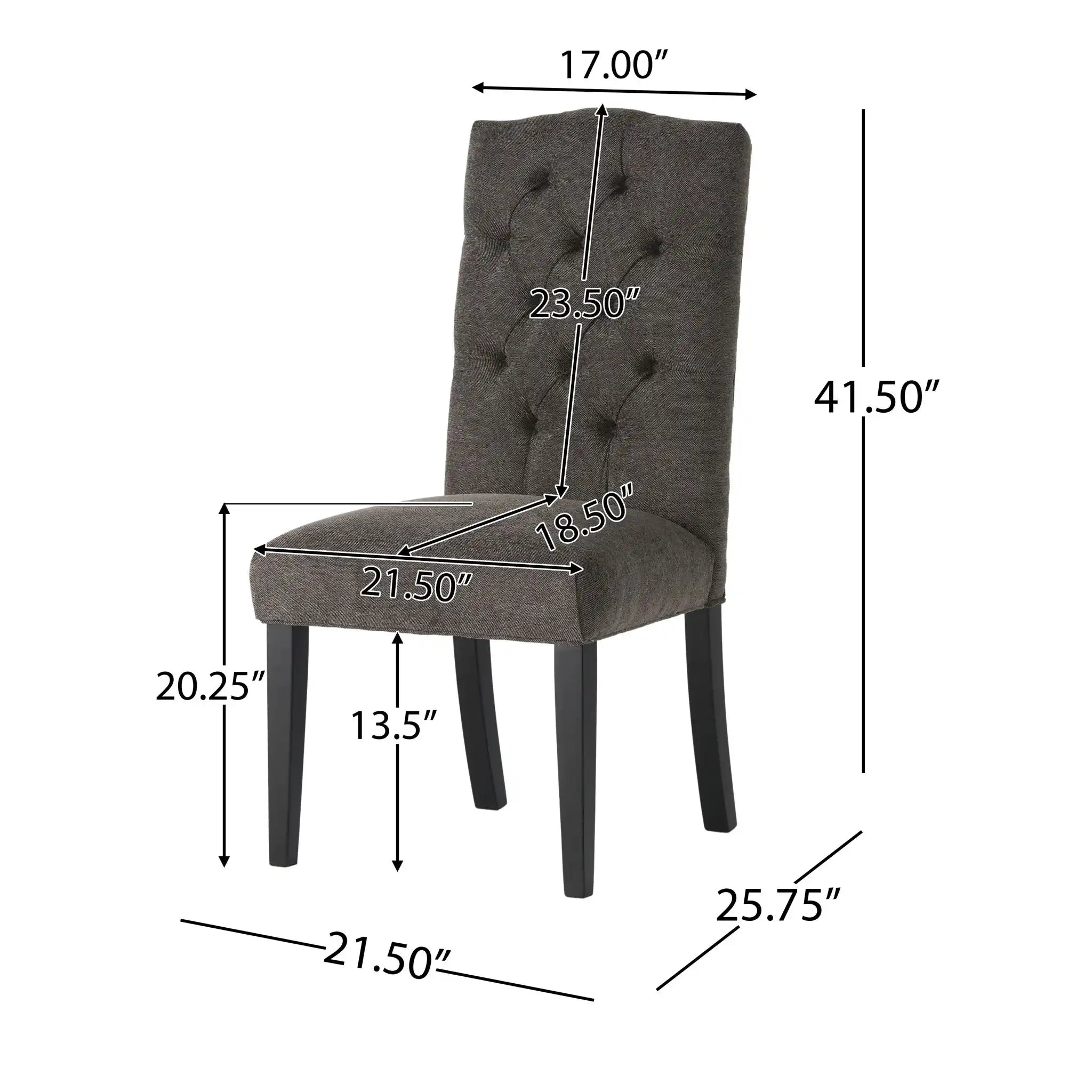 Harriet Tufted Dining Chair with Button Tufting and Diamond Stitching