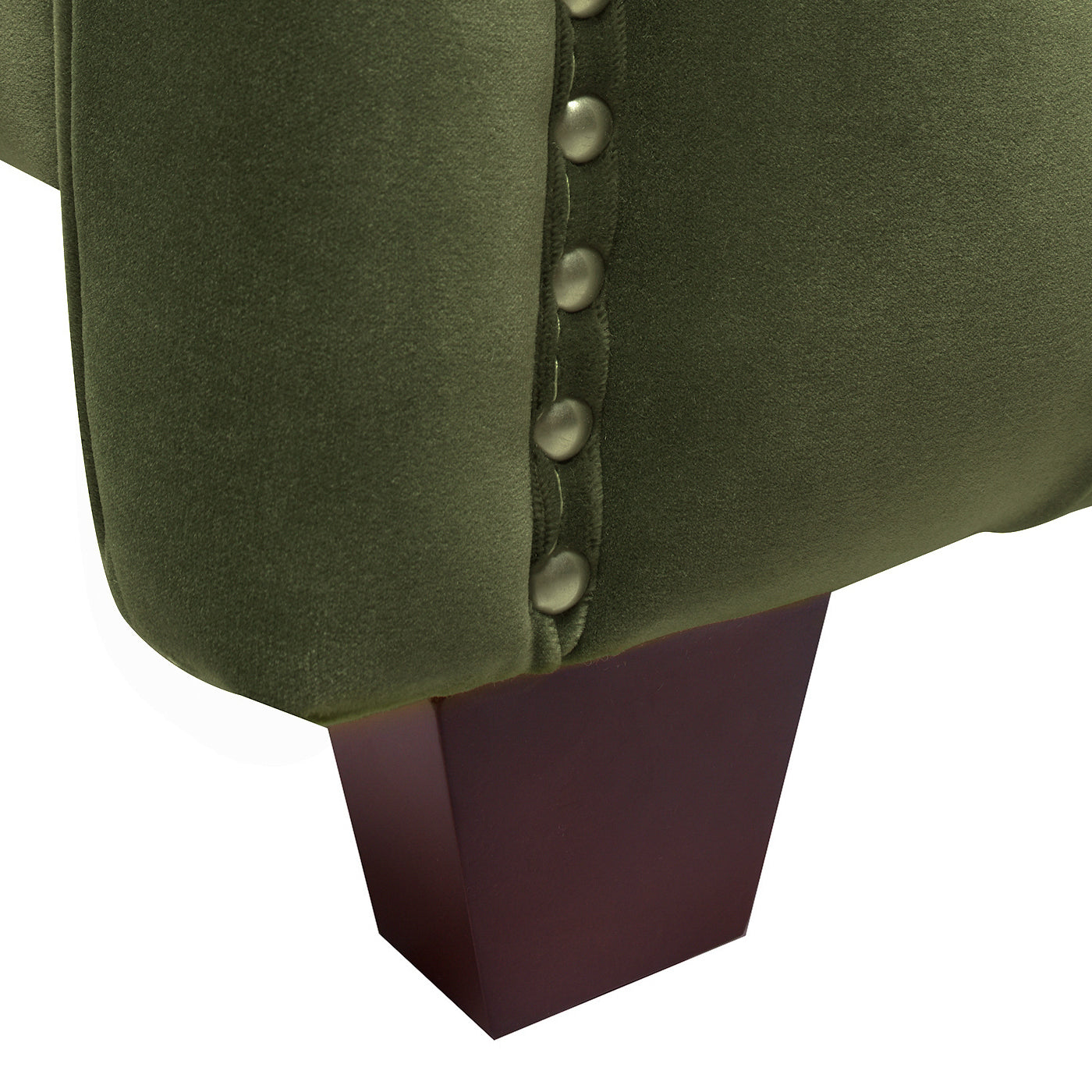 Marcella Upholstered Shelter Headboard Bed Set, King, Olive Green Performance Velvet