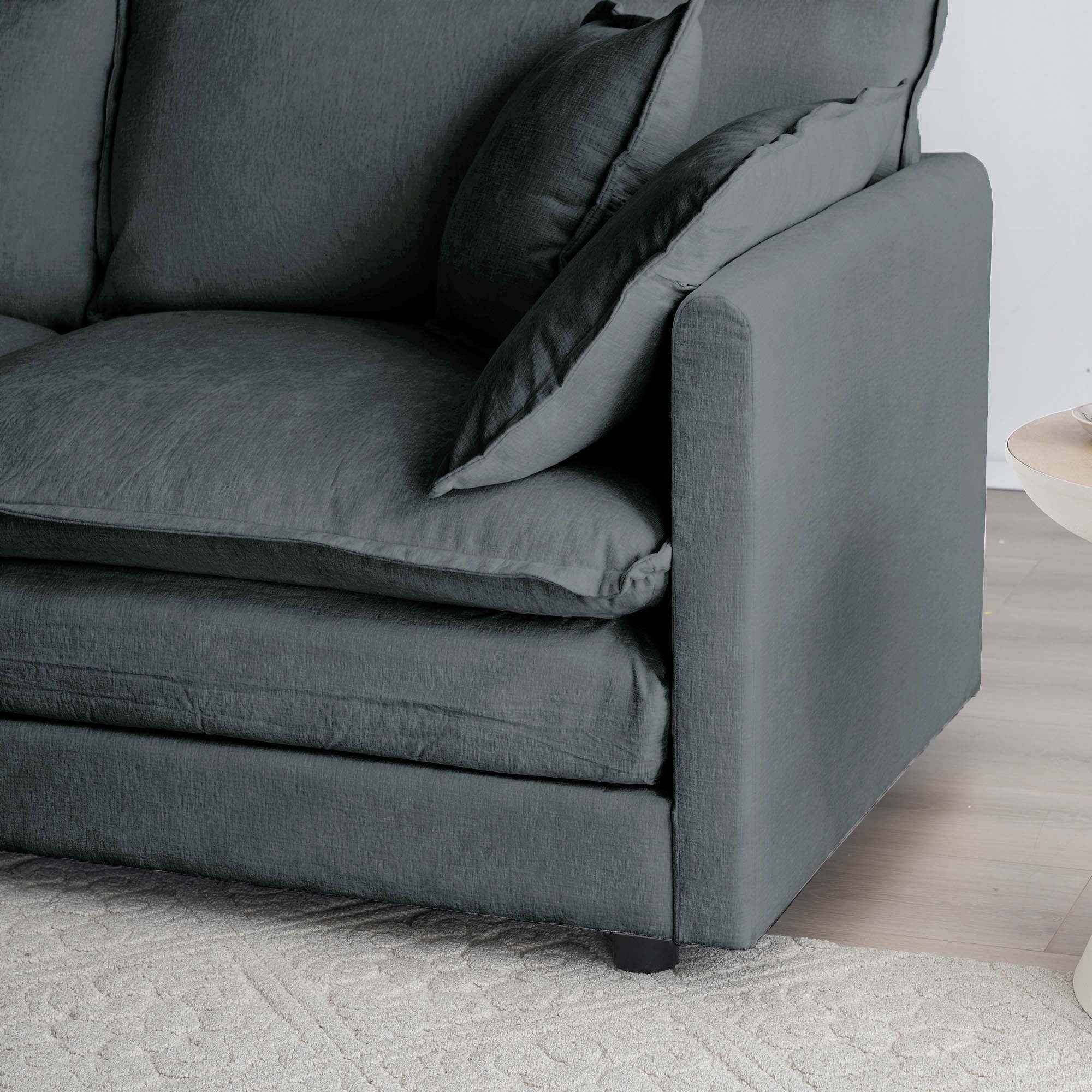 Comfy Deep Single Seat Sofa Upholstered Reading Armchair