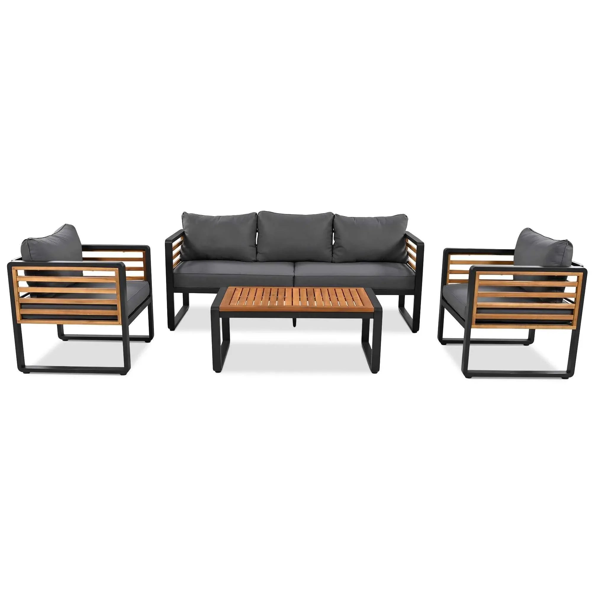 Large Size 4-pieces Outdoor Furniture sofa for 5 Person Conversation