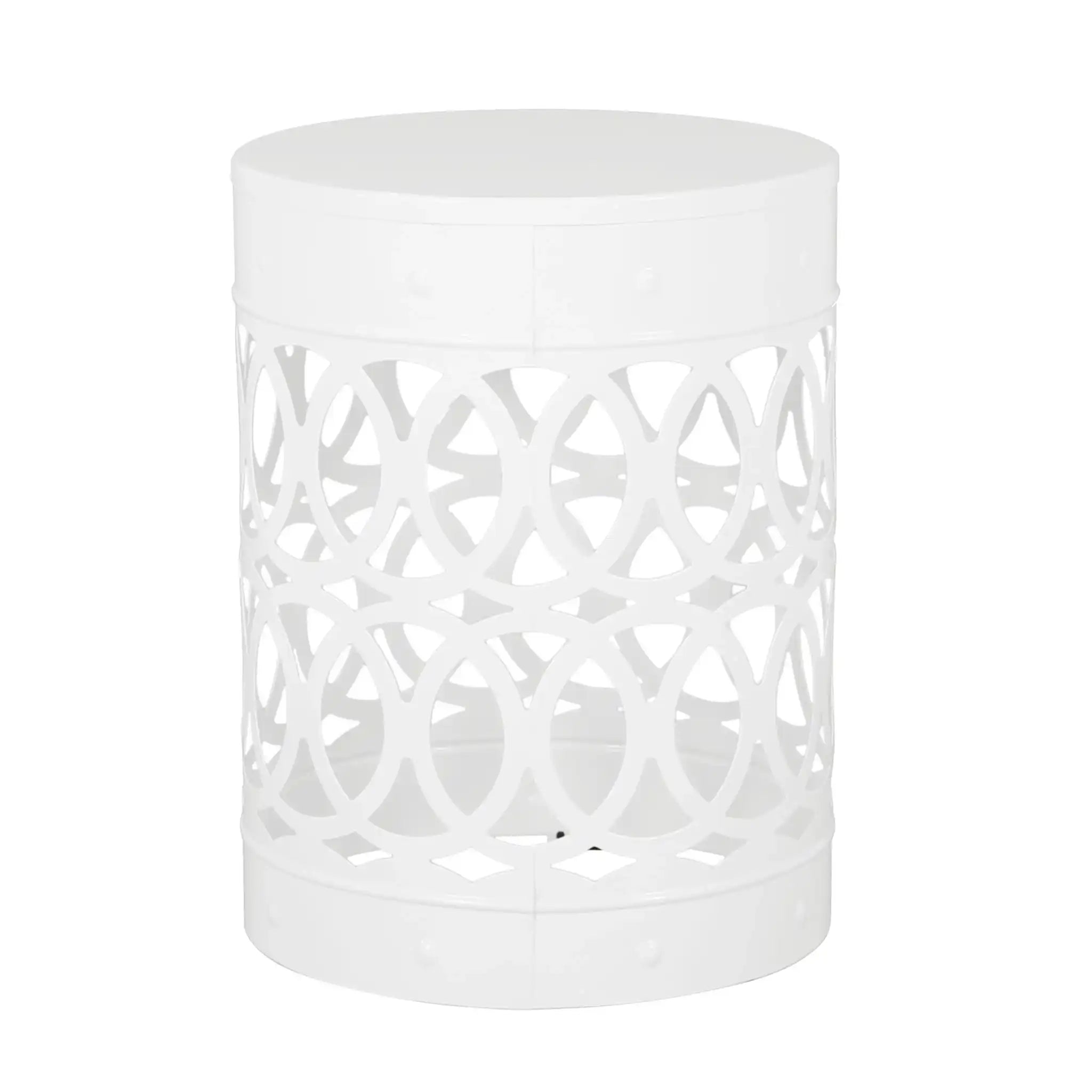 Outdoor Metal Large End Table, Modern Design