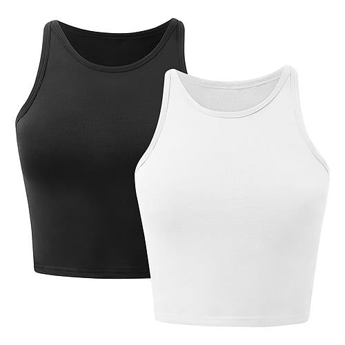 Women Sleeveless Cropped Tank Top