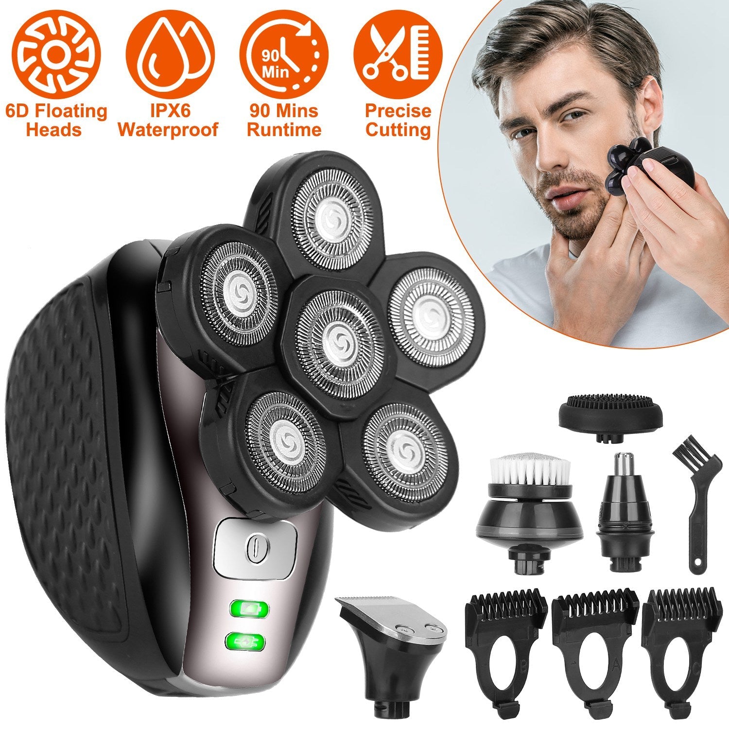 5-In-1 Cordless Electric Razor Grooming Kit