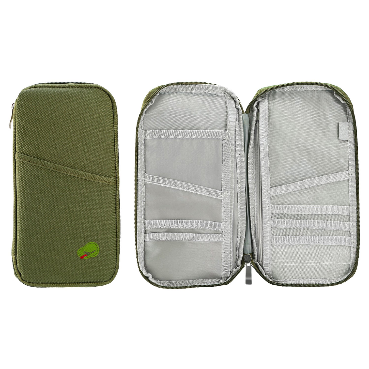 Travel Passport Wallet 12Cells Ticket ID Credit Card Holder Water Repellent Documents Phone Organizer Zipper Case Business Trip Daily Use