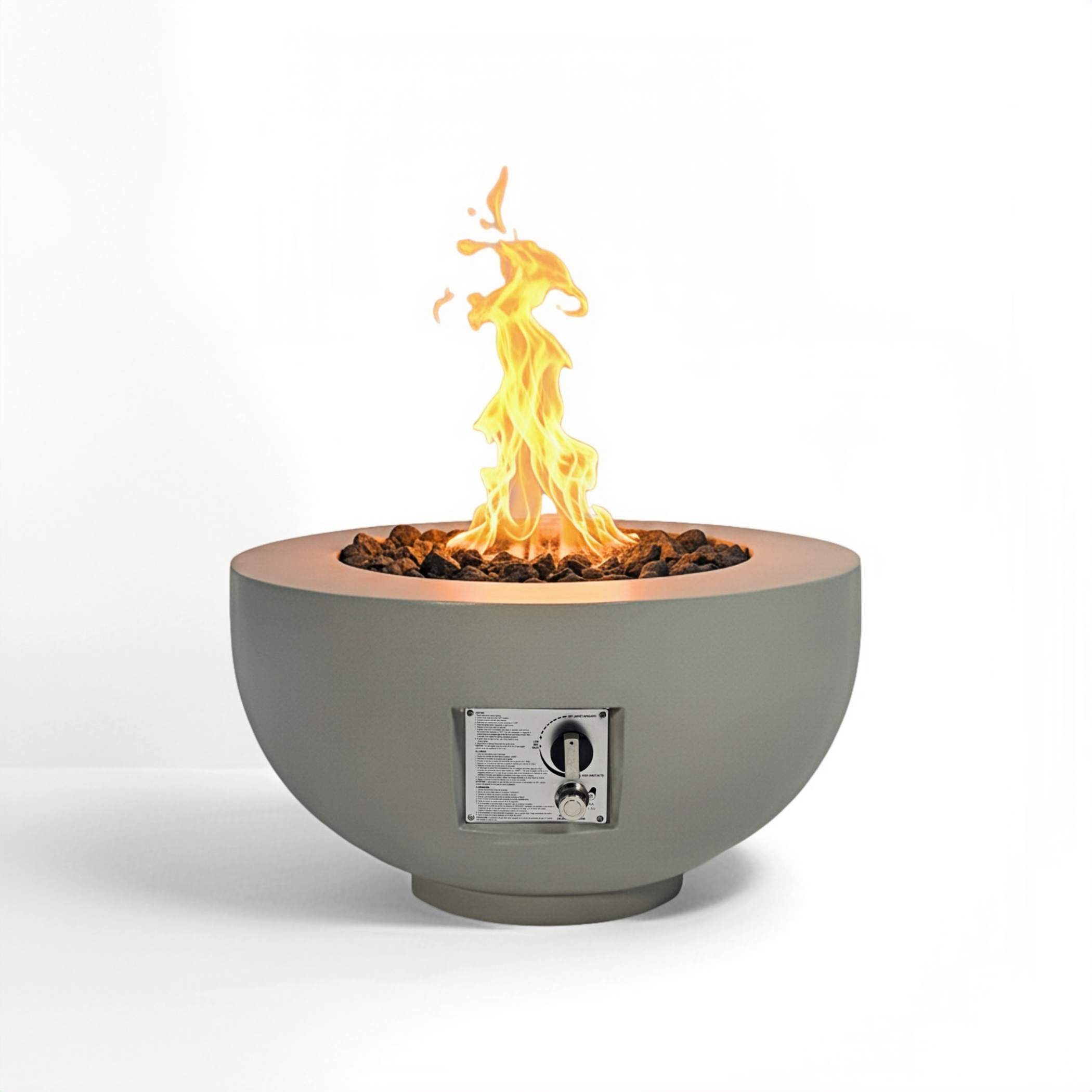 Outdoor Round Propane Fire Pit Table 28-inch, 40,000 BTU