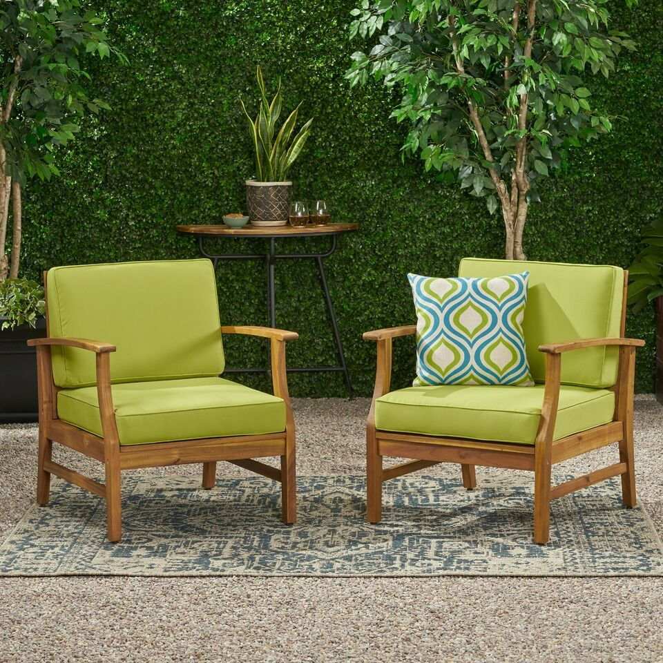Perla Contemporary Club Chair with Water-Resistant Cushion