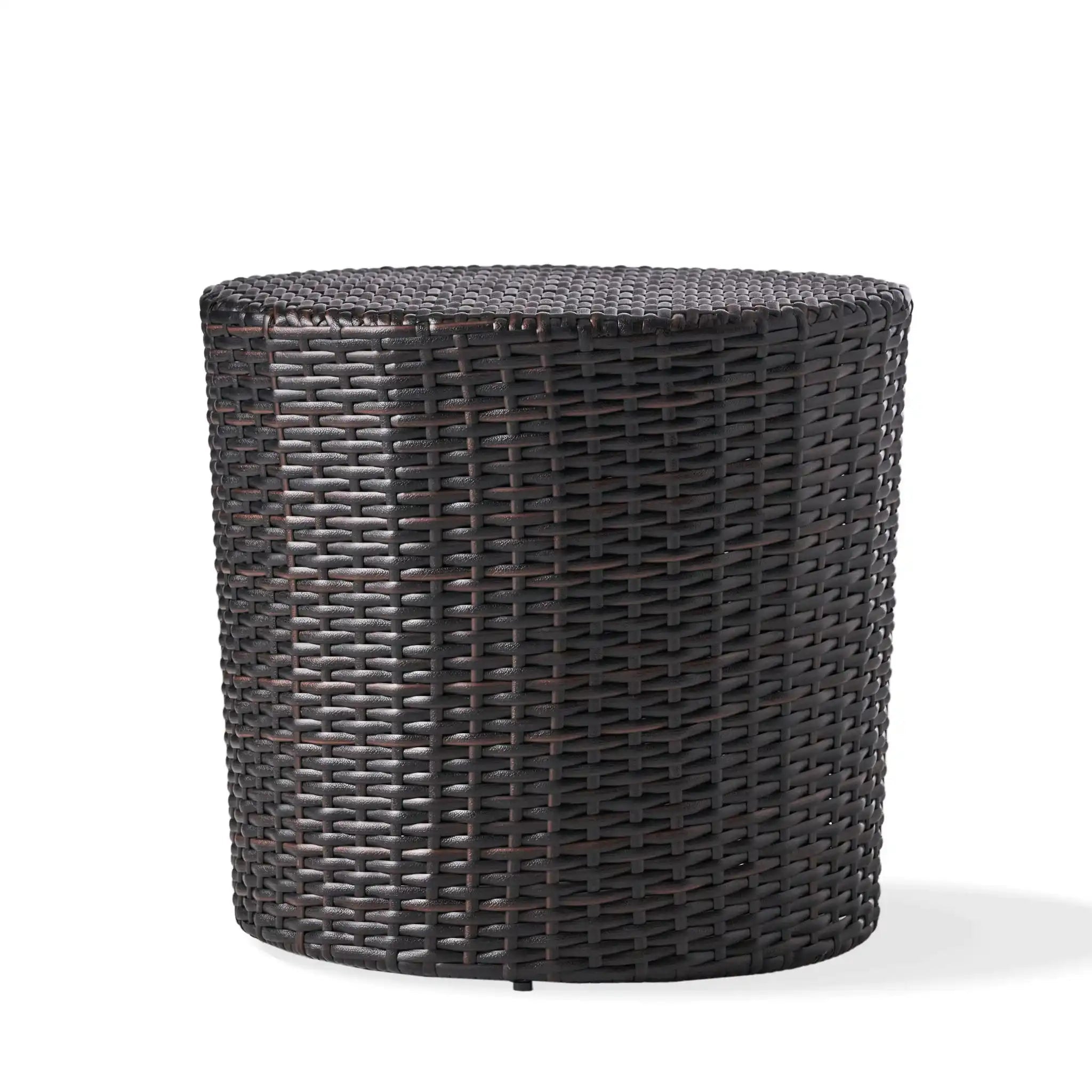 Barrel Side Table With Handcrafted Details