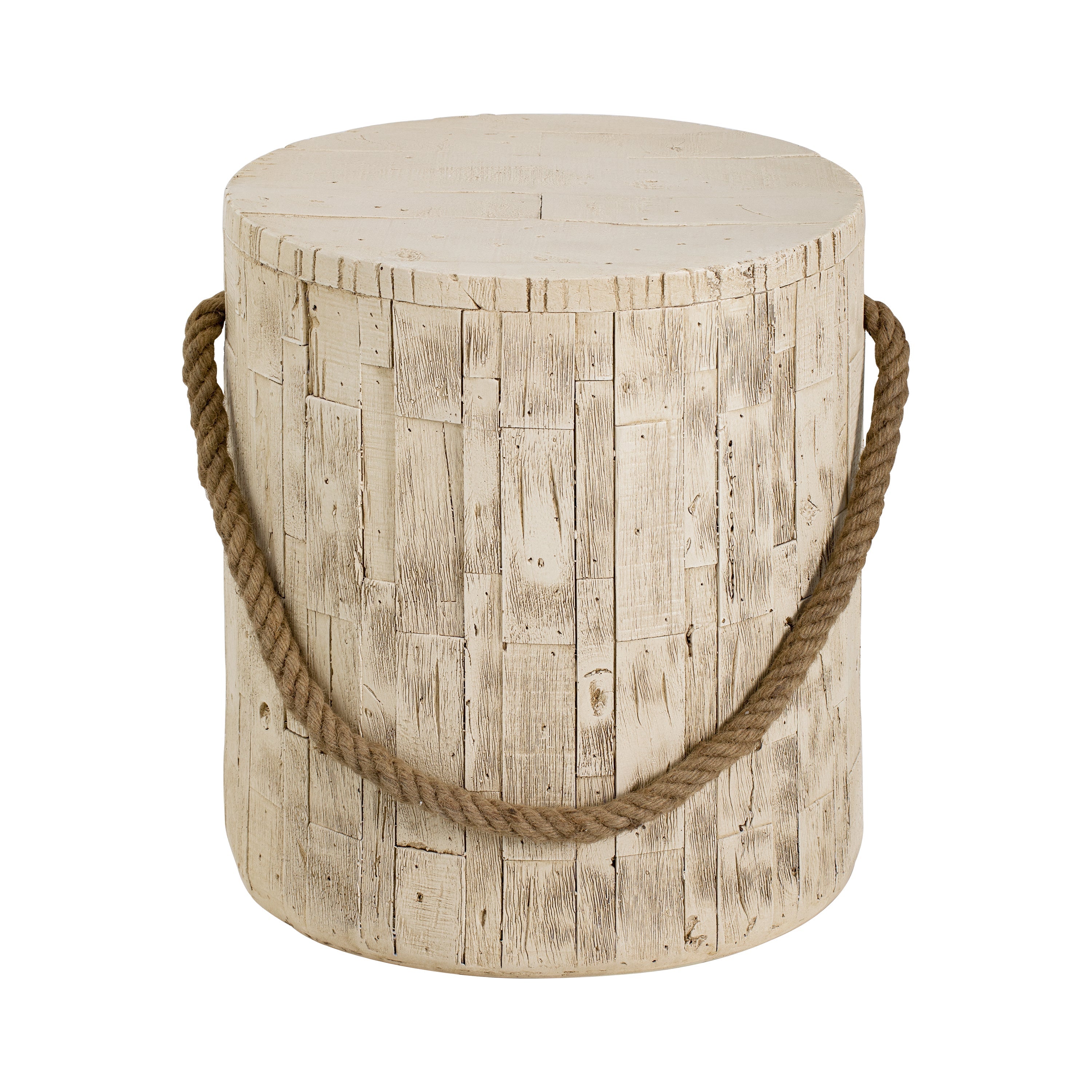 Outdoor Wood Grain Rustic MGO Side Table with Realistic Wood Vibe