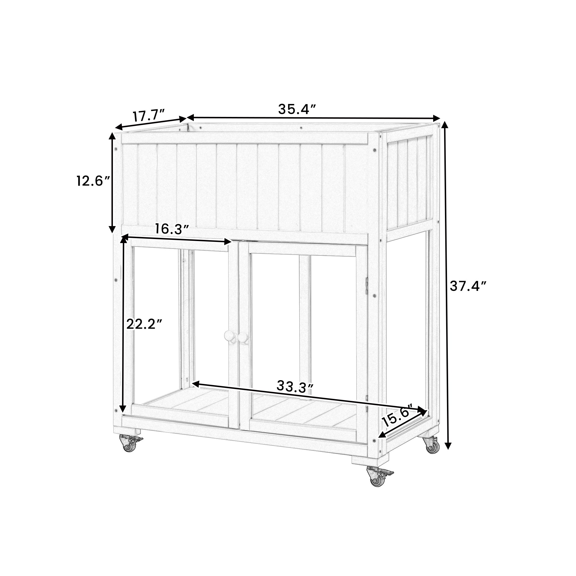 TOPMAX Patio Mini Wood Cold Frame Greenhouse