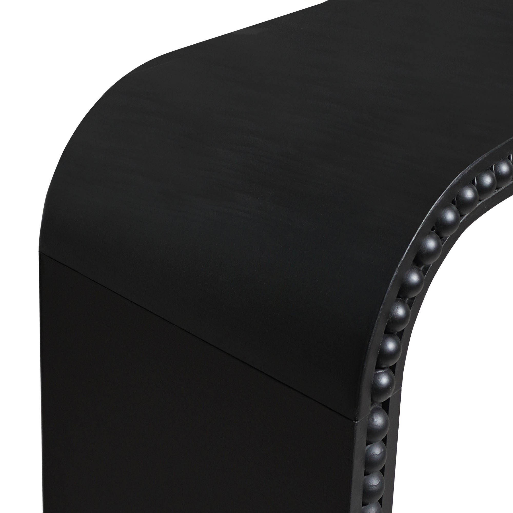 Black Wood Console Table, 59in Entryway Table