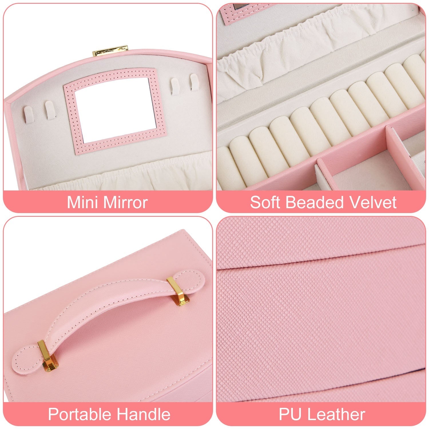 2-Layer Jewelry Box for Women Girls