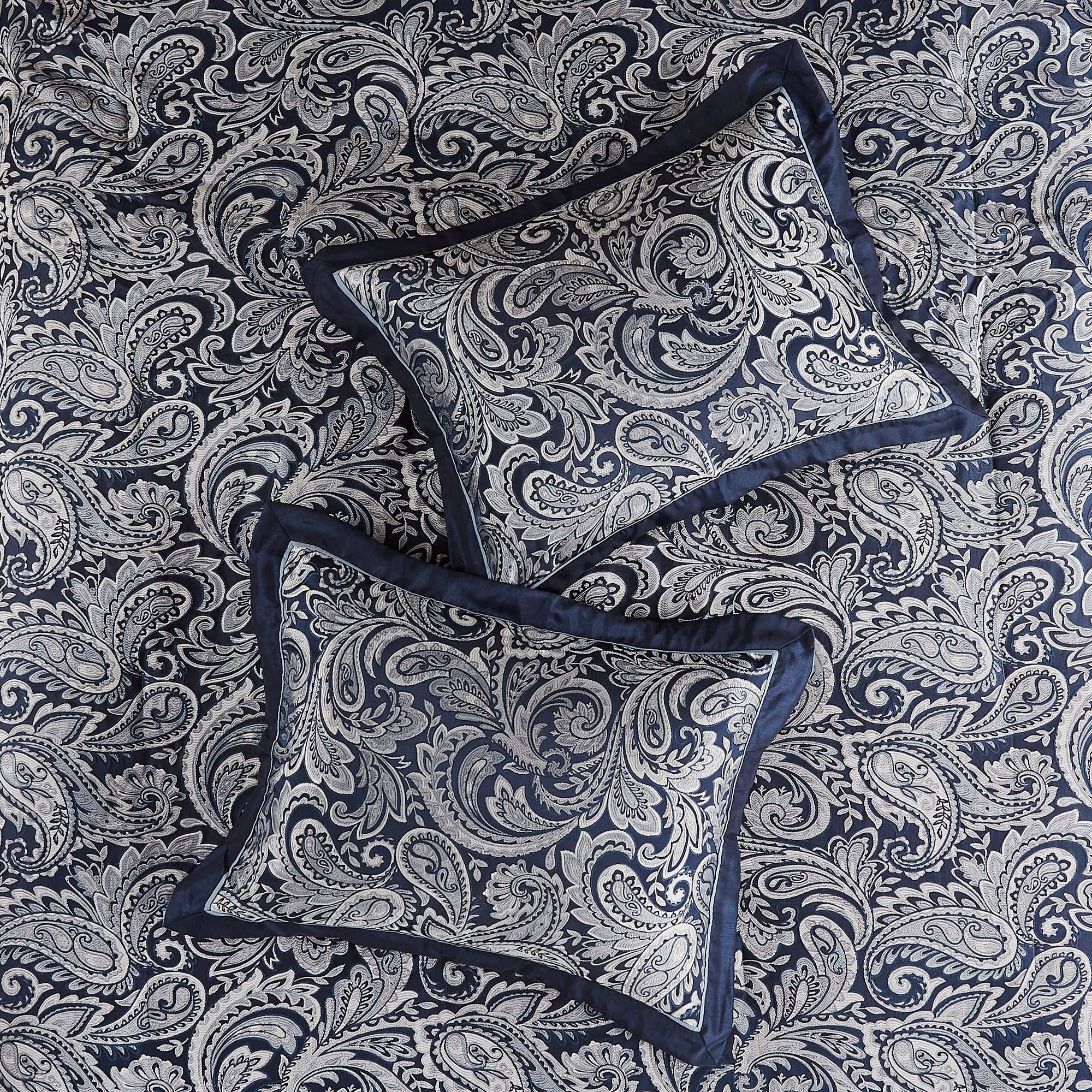 12 Piece Comforter Set with Cotton Bed Sheets Navy Queen