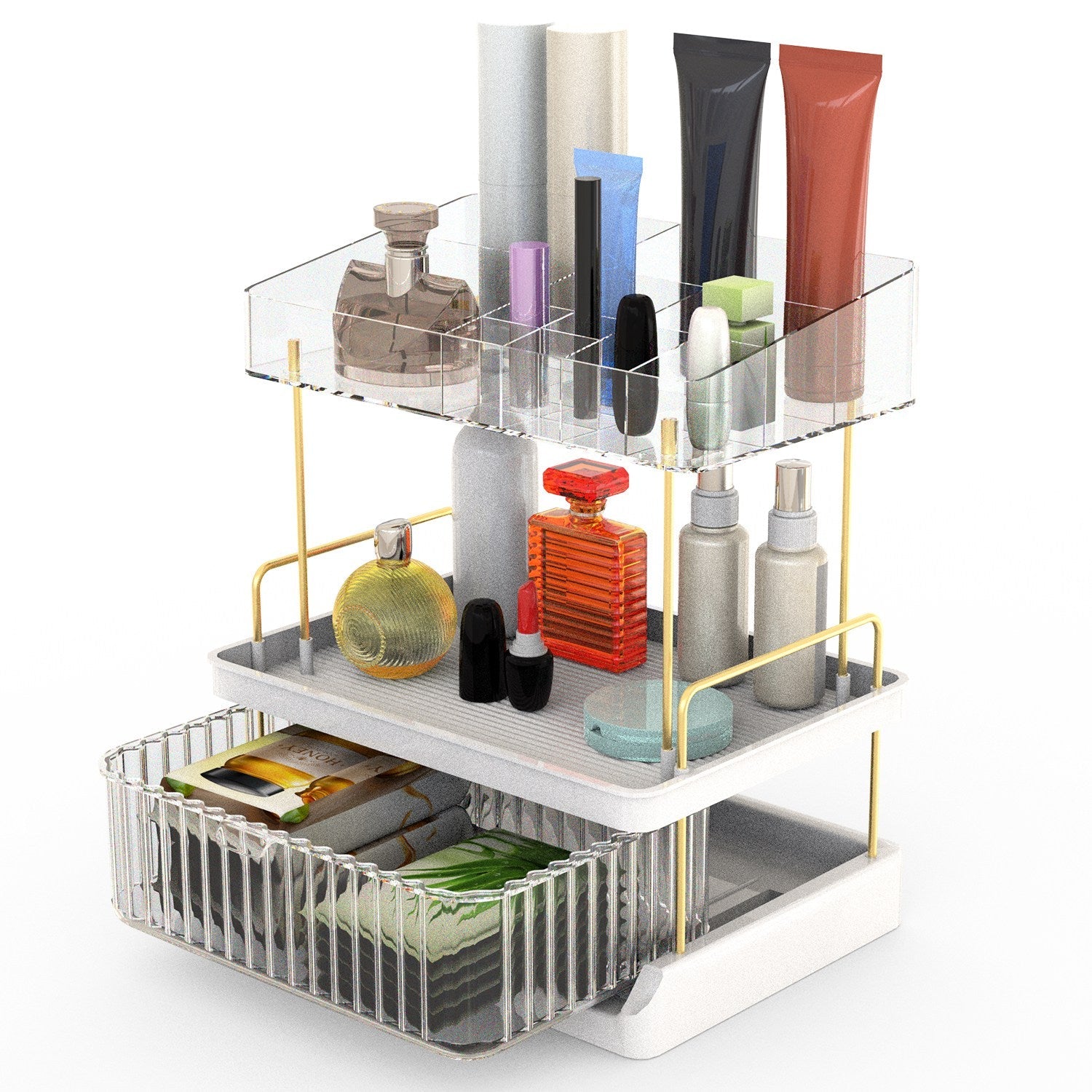 3 Tier Makeup Organizer for Vanity Large
