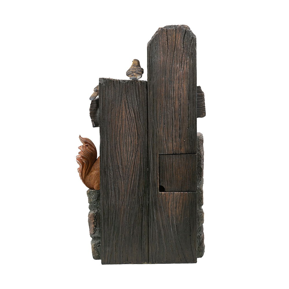 Decorative Two Tiered Water Fountain With Woodland Animal Design