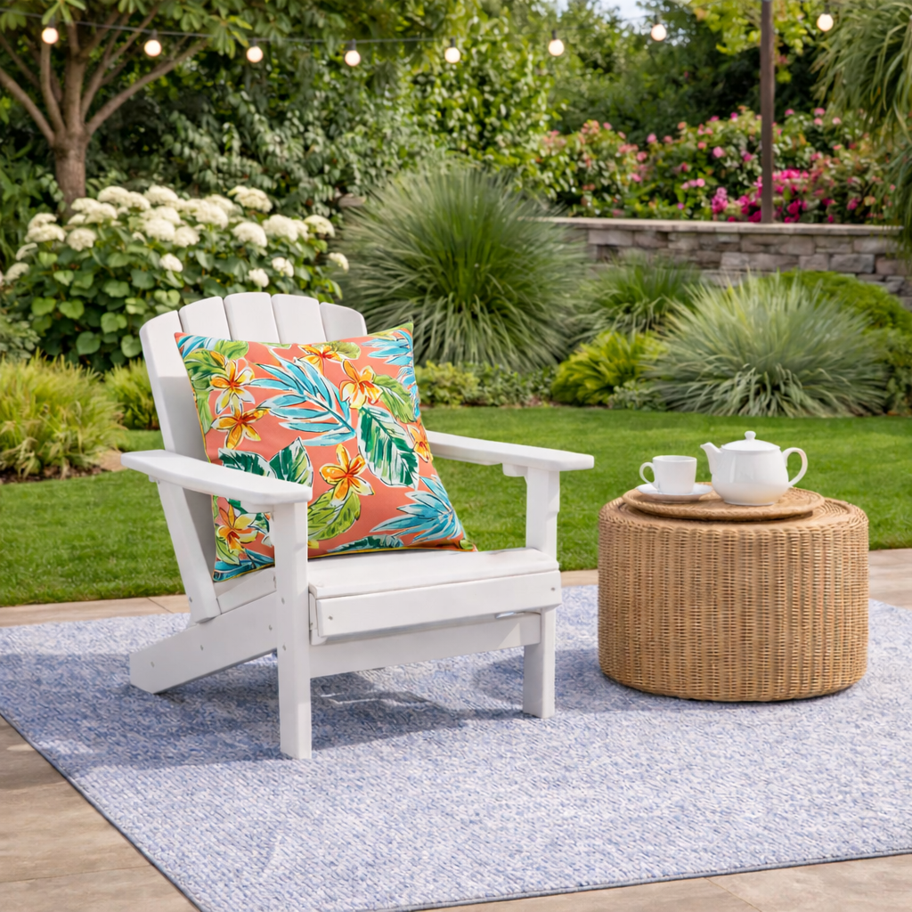 2 Pack Outdoor Throw Pillows, Waterproof & Fade-Resistant Patio Cushions (18x18 Inch, Bright Coral Pink)