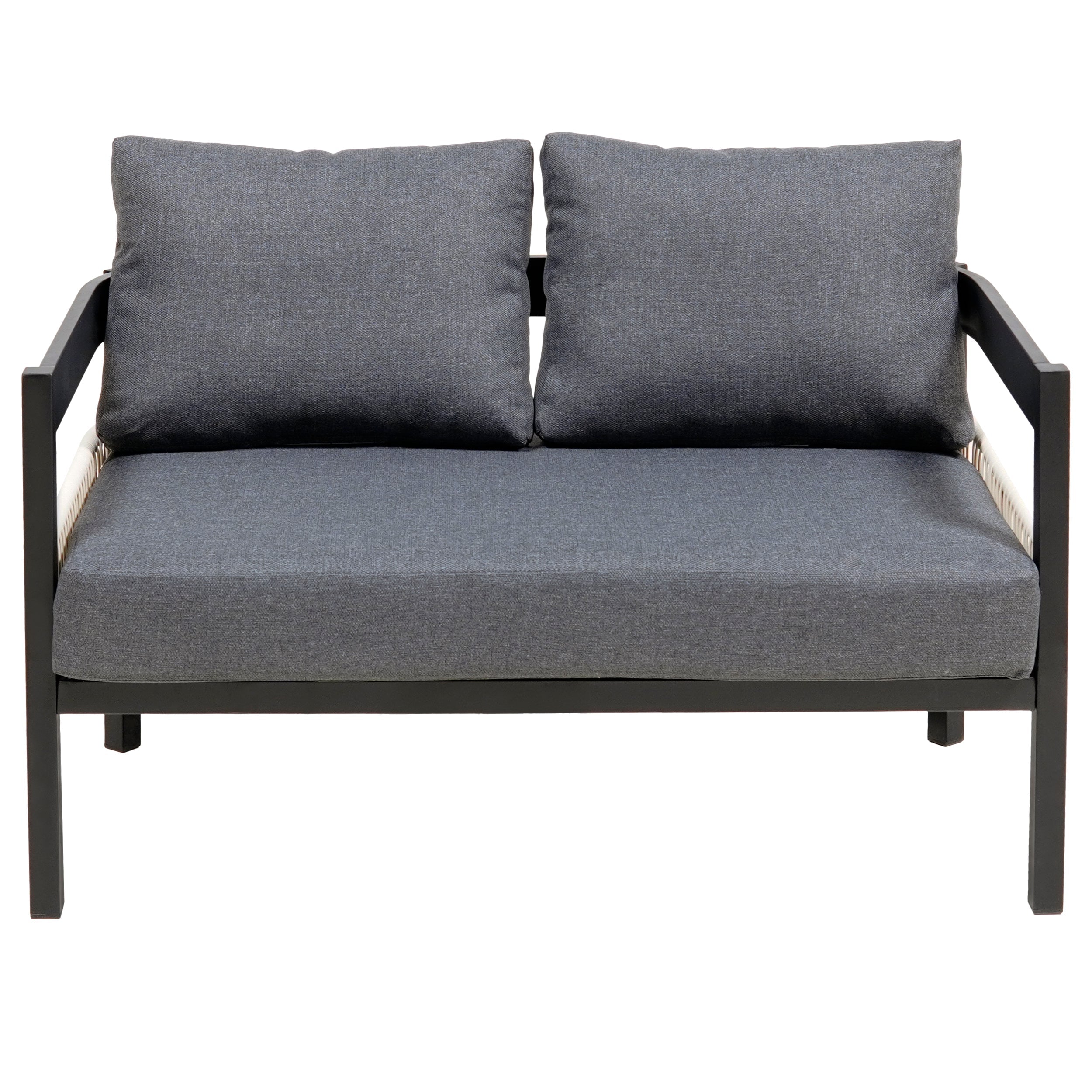 U_Style Multi-Person Outdoor Iron Sofa Set with Table