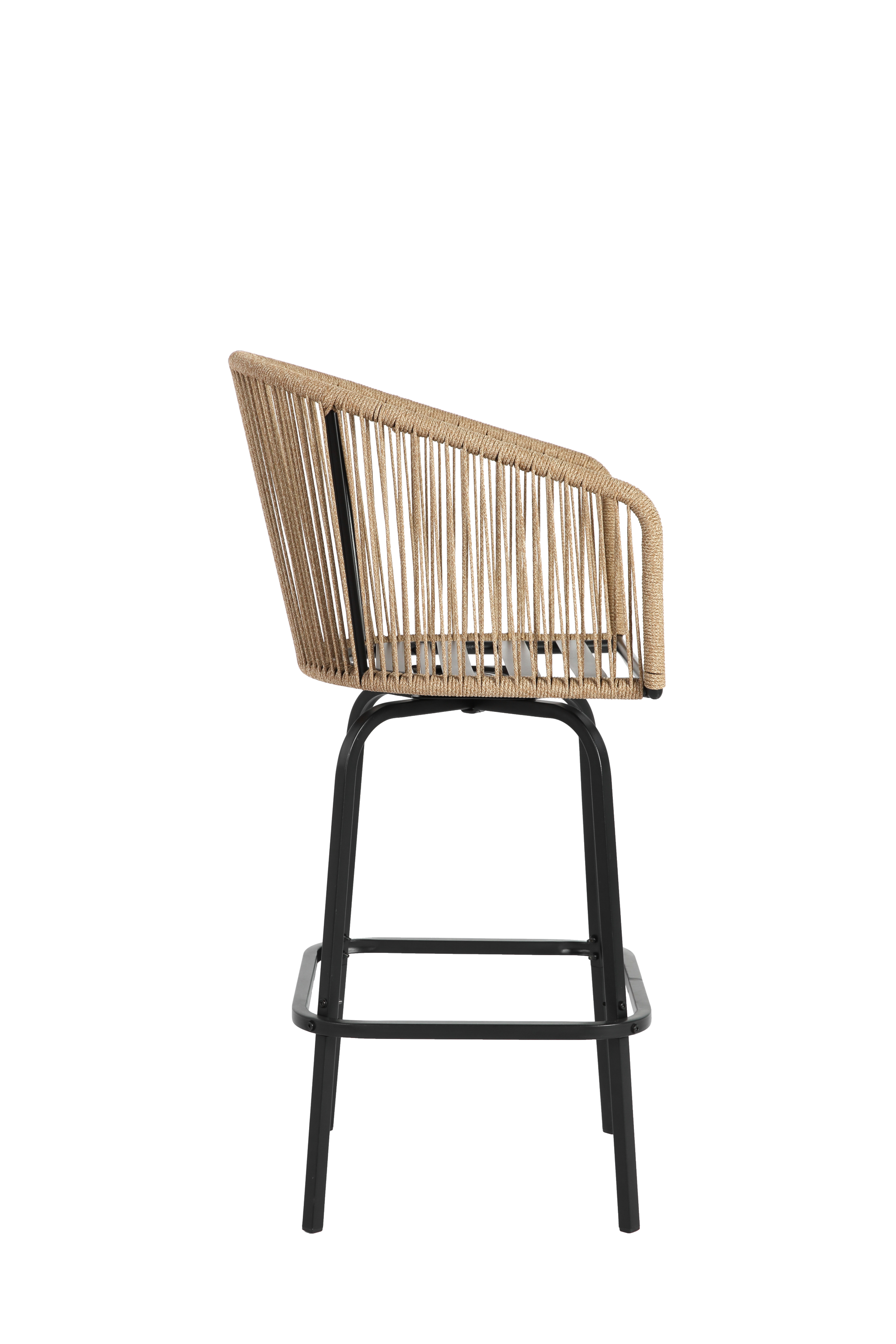 Outdoor Bar Stools Set of 4 with Armrests and Backrest