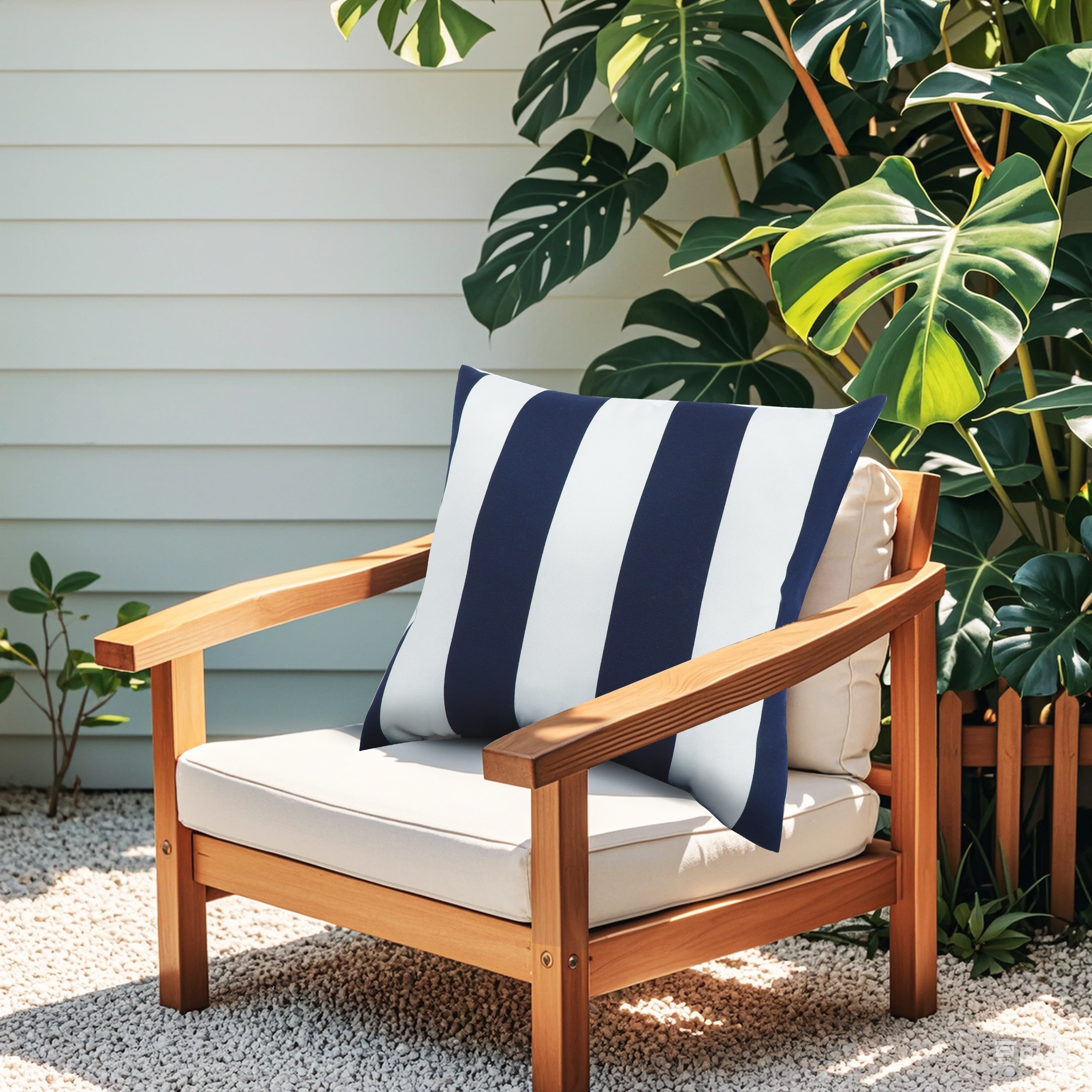 2 Pack Outdoor Throw Pillows, Waterproof & Fade-Resistant (18x18 Inch)