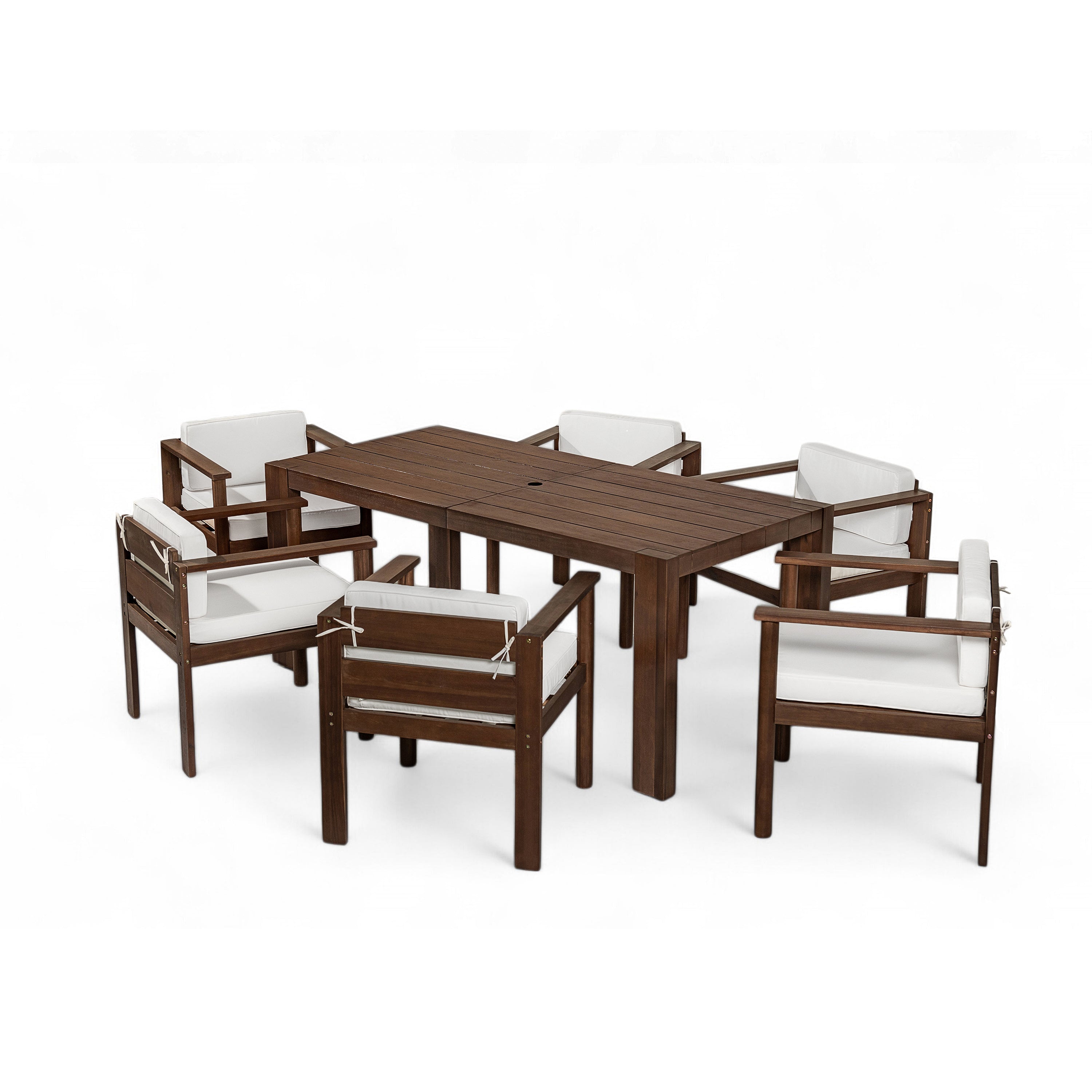 TREXM 7-Piece Patio Dining Table Set for 6