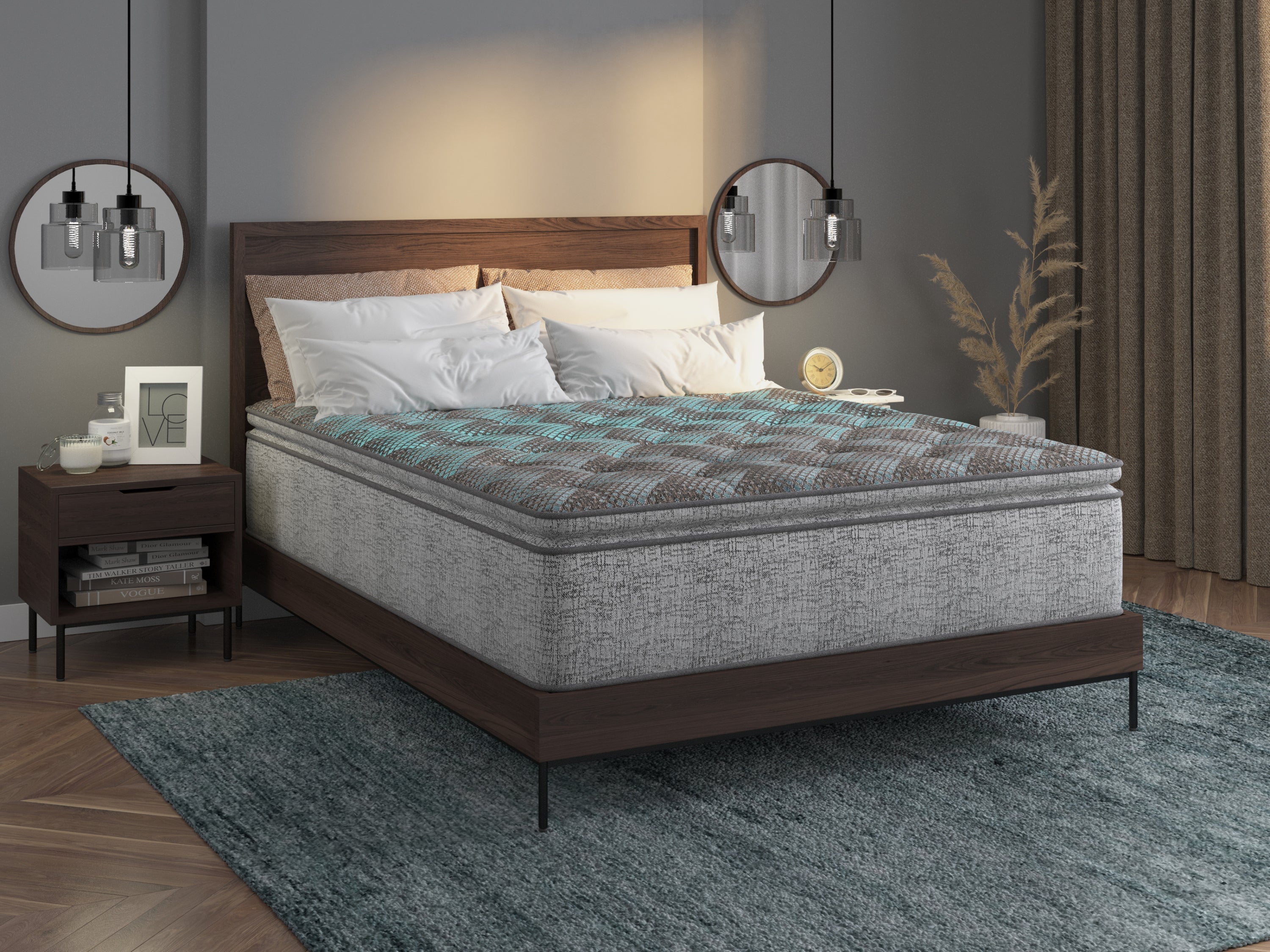 Restonic comfort care 10' hybrid, euro top, individual pocketed coil mattress , plush comfort