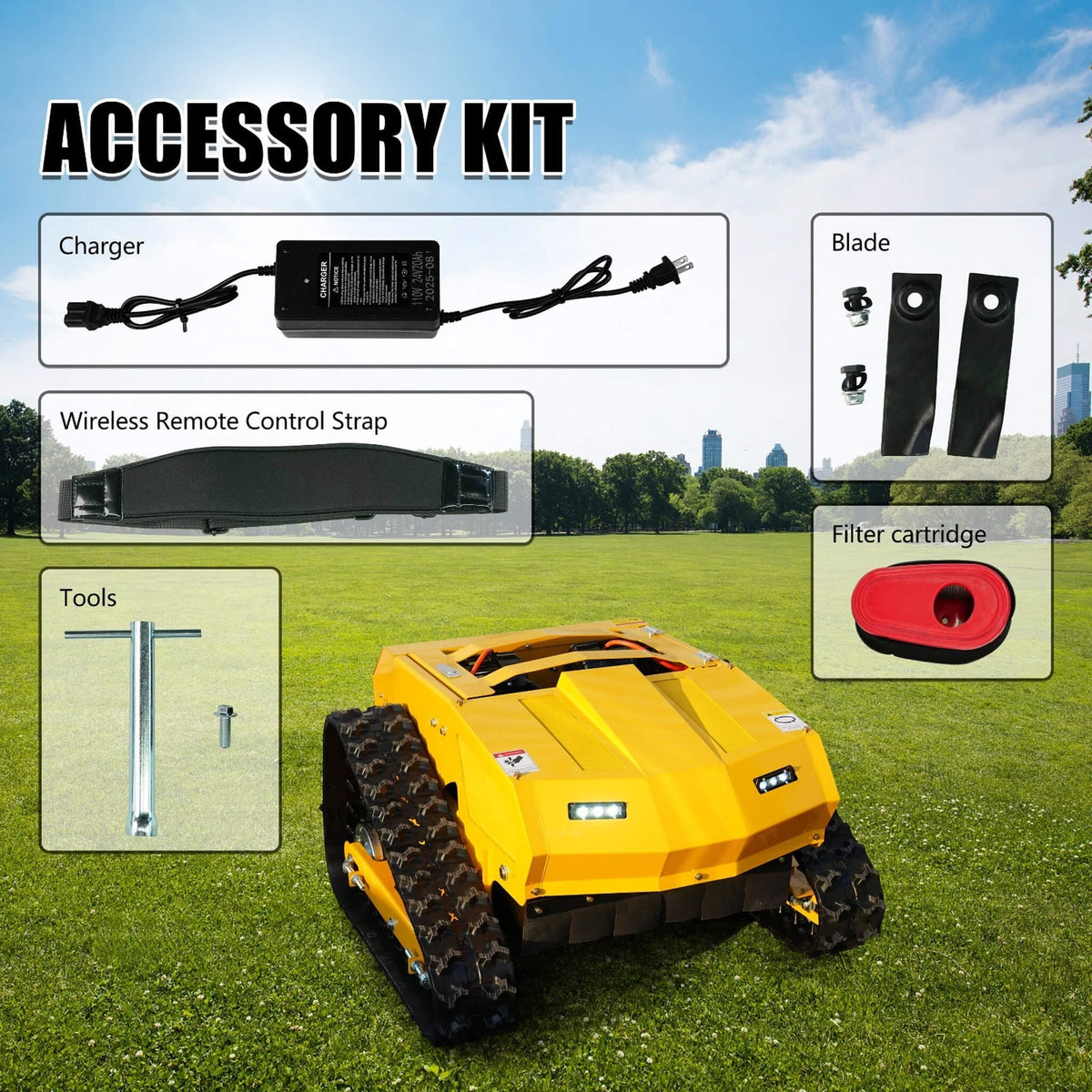 9HP 21-Inch Industrial Remote-Controlled Lawn Mower