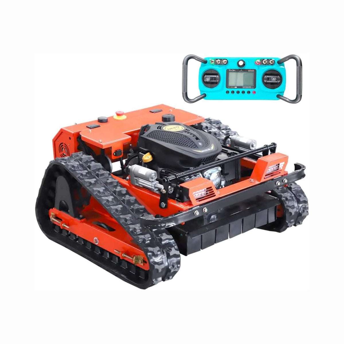 Heavy-Duty 9HP 225CC Remote-Controlled All-Terrain Gas-Powered Lawn Mower With 21-Inch Cutting Width