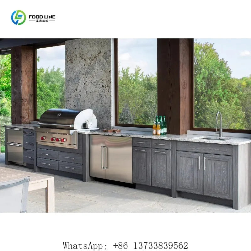 FlipStylez LLC® Customized Outdoor Kitchen Cabinet | 304 Stainless Steel with Powder Coating | Modular BBQ Island