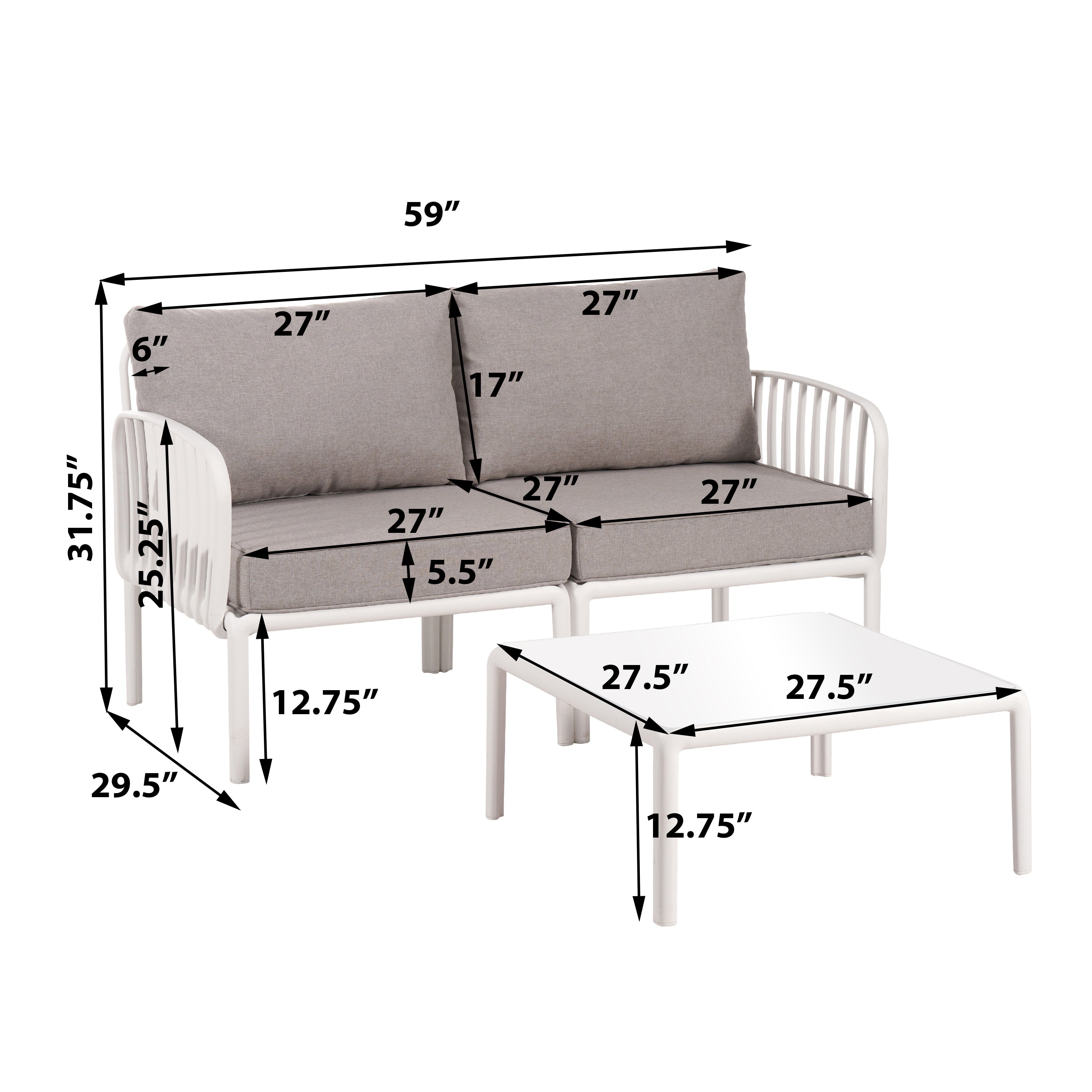 The Modular All-Weather Resin Sofa Ensemble by Christopher Knight Home