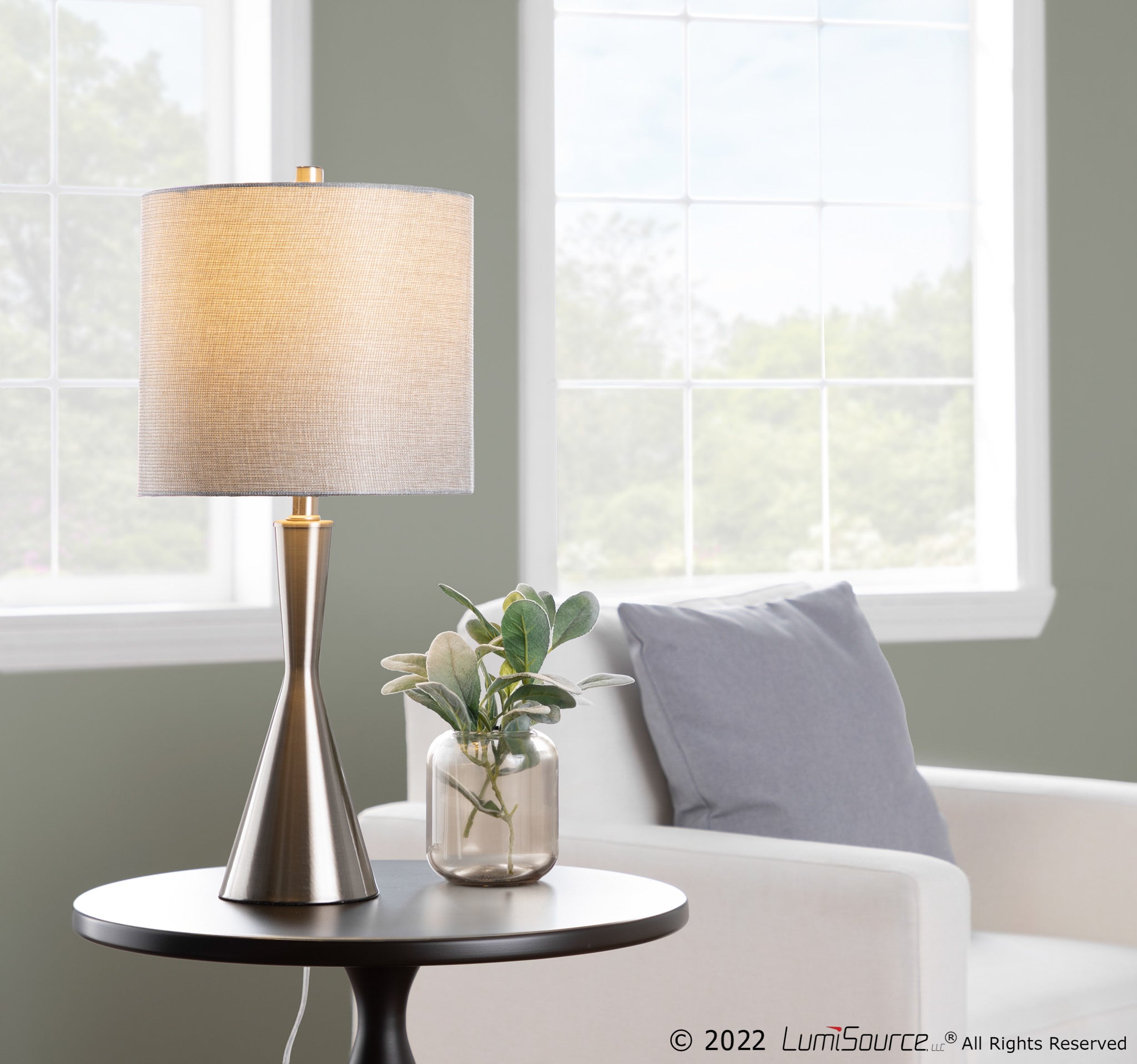 Gemma 23" Contemporary Metal Table Lamp Set of 2