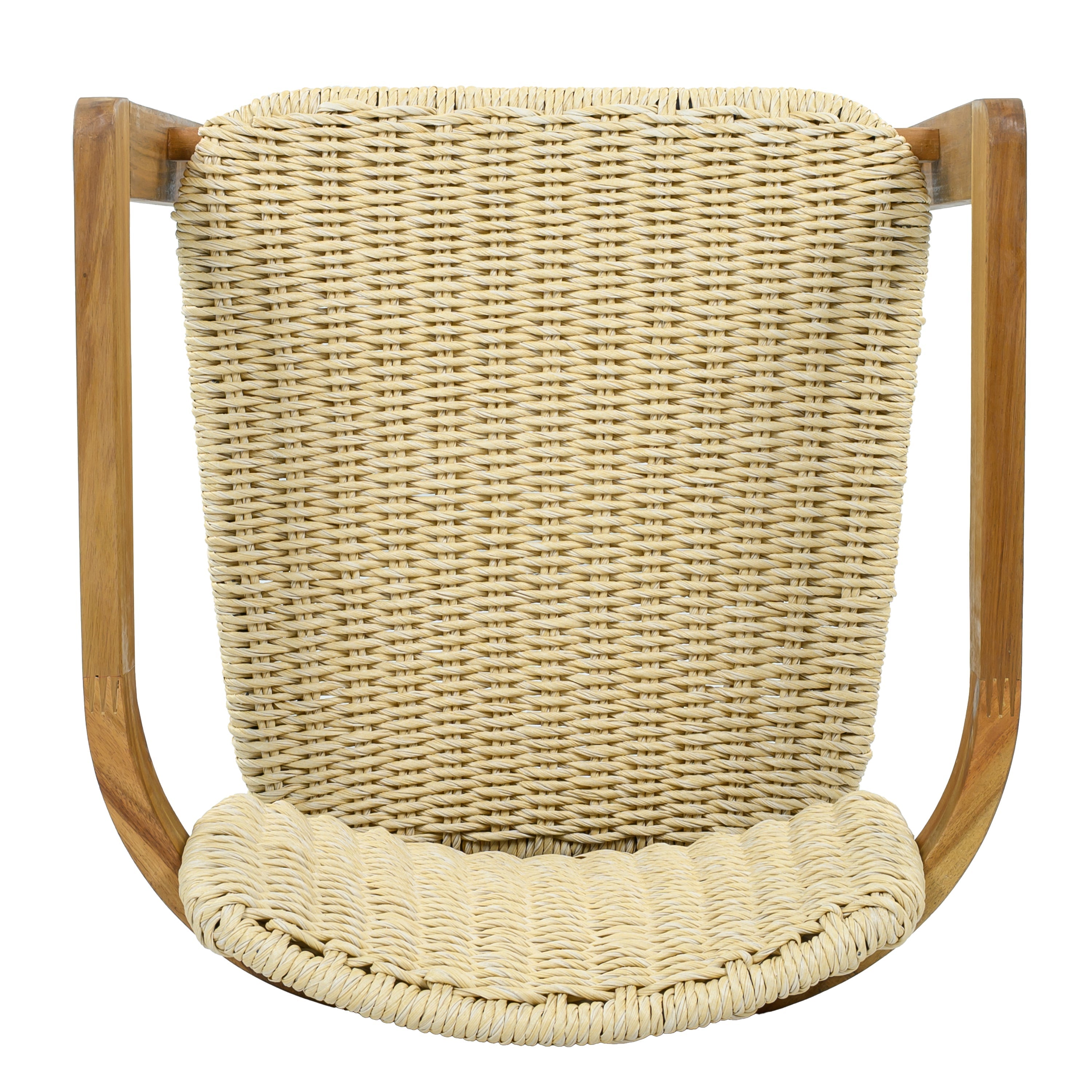 Outdoor Woven Rattan Chair Set Two Accent Chairs