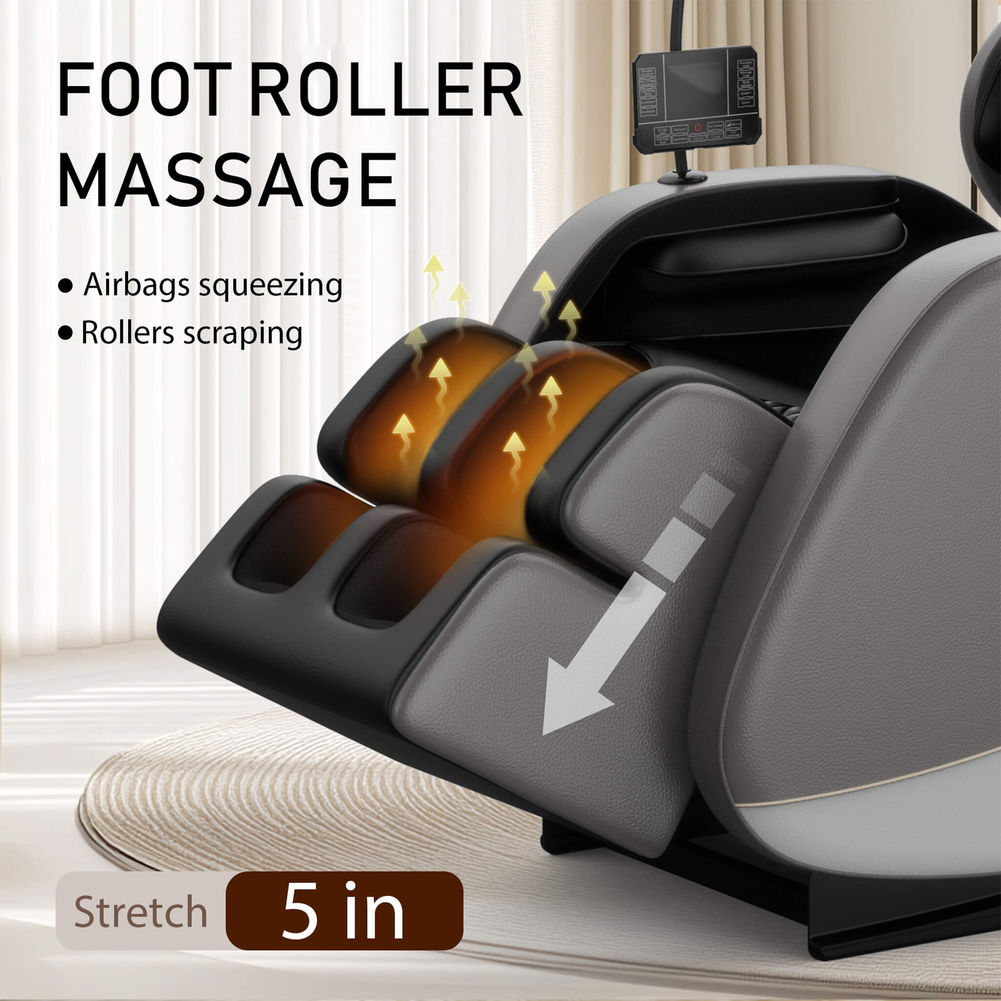 Airvana Opulence Zero Gravity Massage Recliner Chair With Bluetooth Audio (SAK31972)