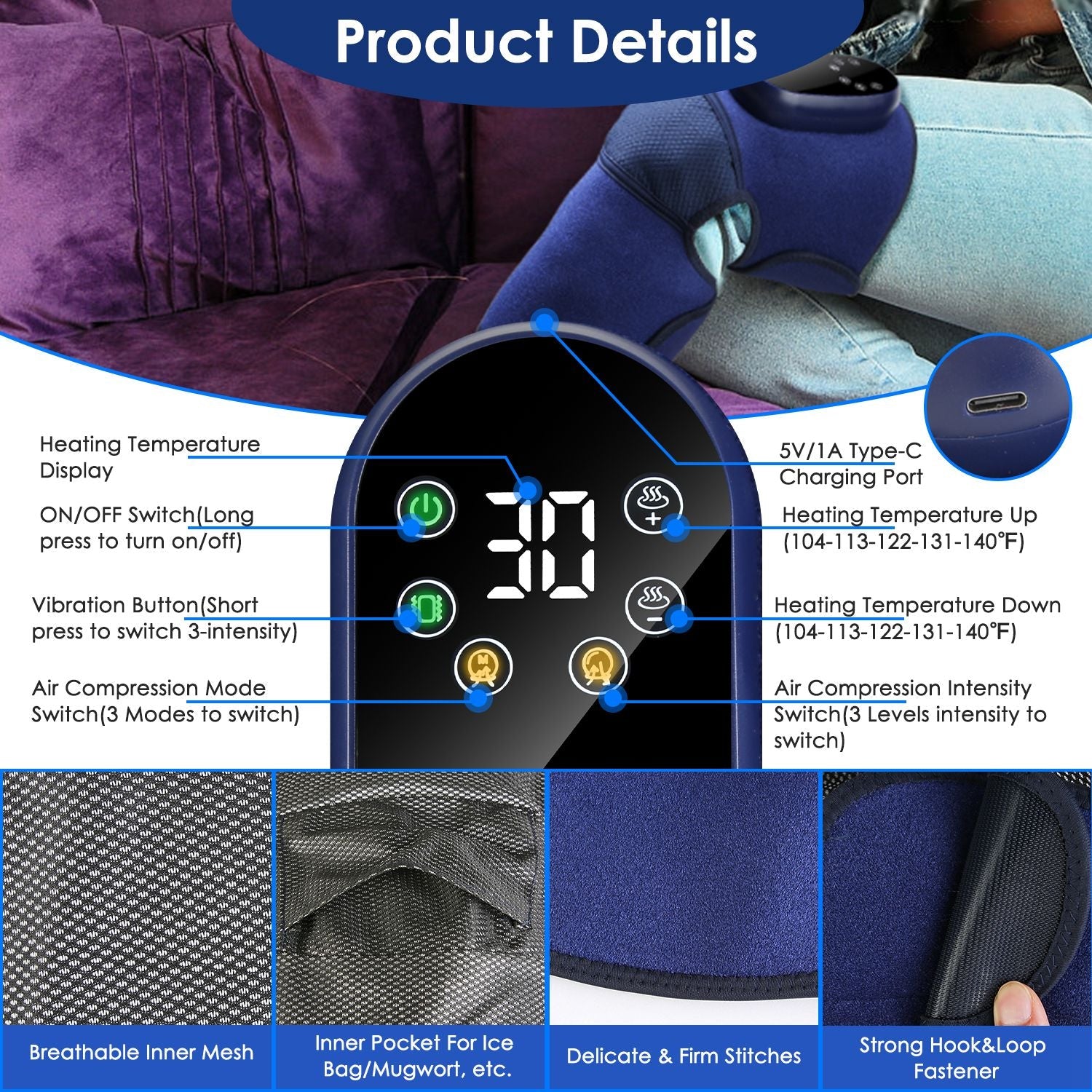 Heated Knee Brace Wrap