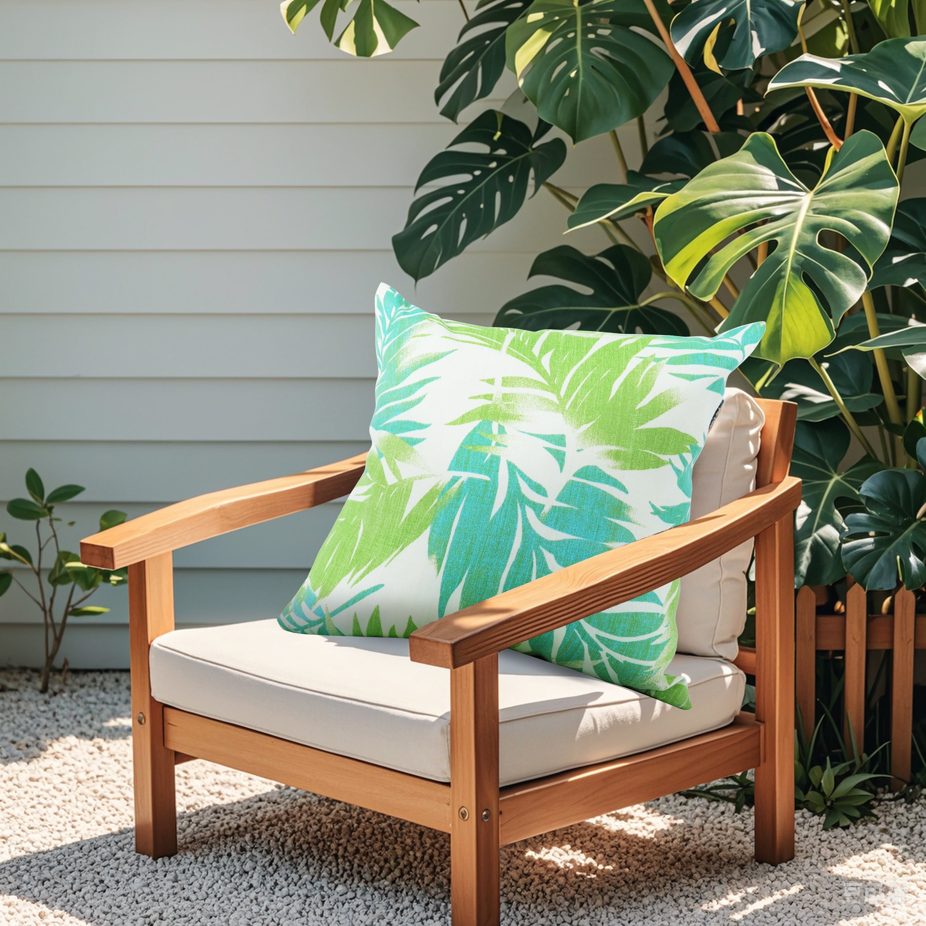 2 Pack Outdoor Throw Pillows, Waterproof & Fade-Resistant (18x18 Inch)