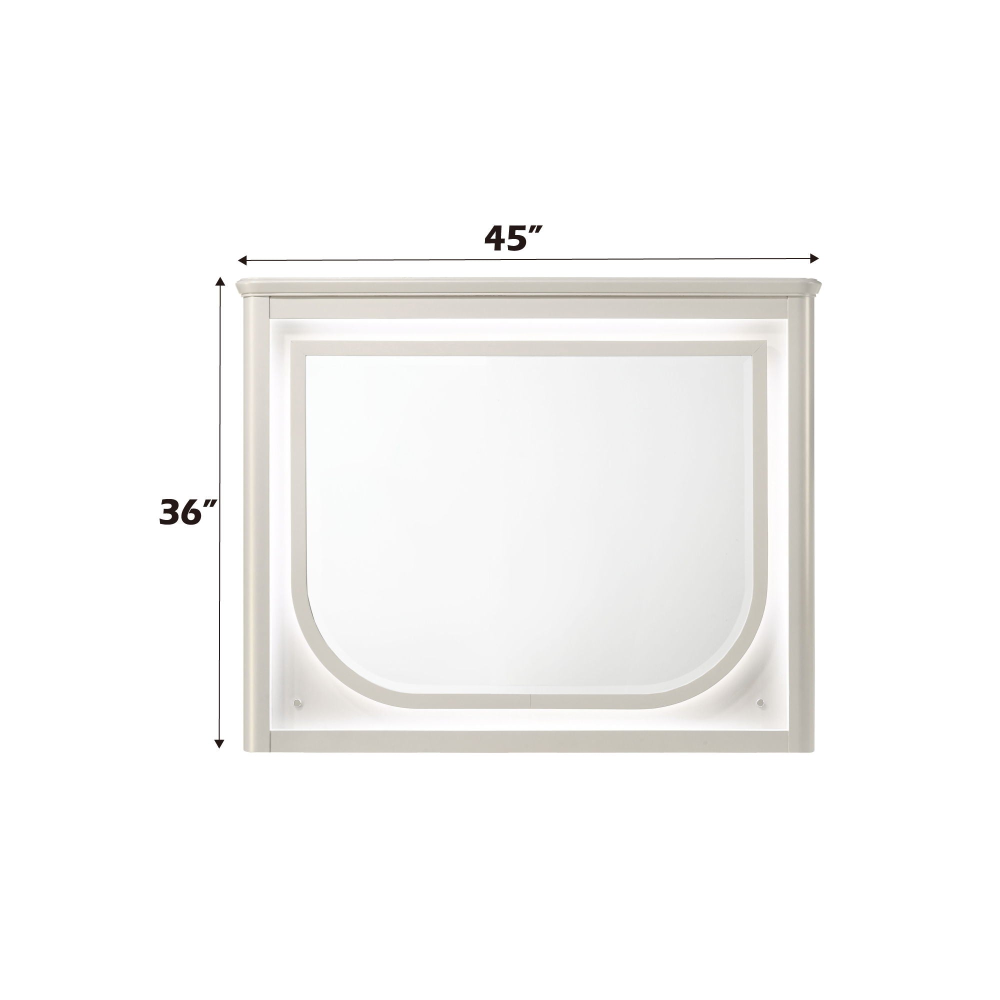 Laveda Mirror With LED - White