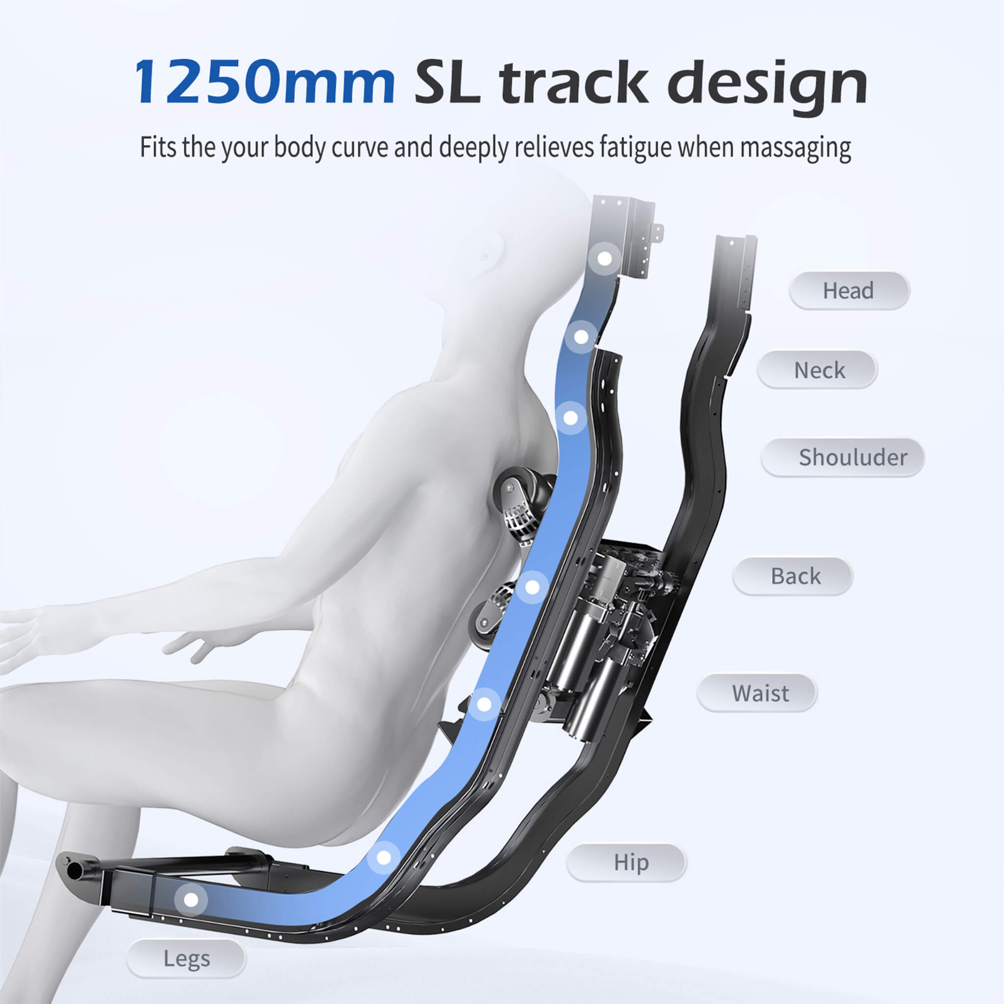 Bosscare Premium Full Body Zero Gravity Massage Chair With Ai Voice And App Control, Gray (SAK35970)