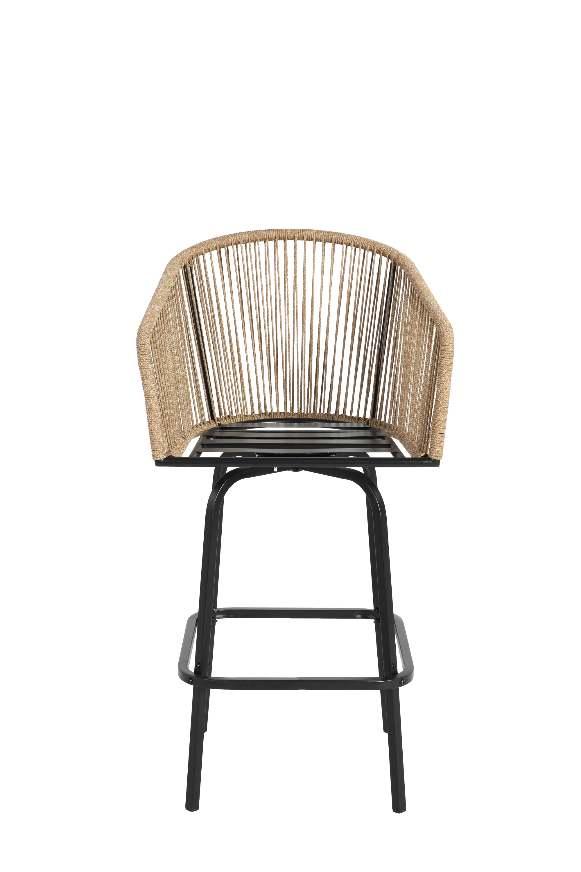 Outdoor Bar Stools Set of 4 with Armrests and Backrest